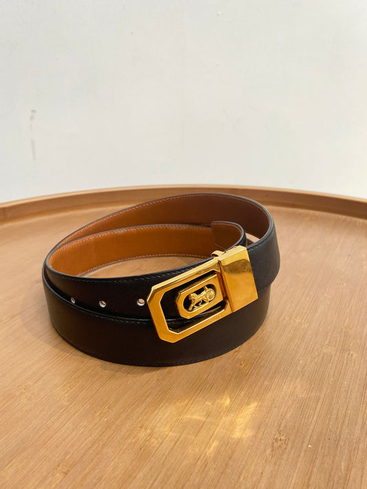 CELINE Belt 馬車扣 雙面皮帶