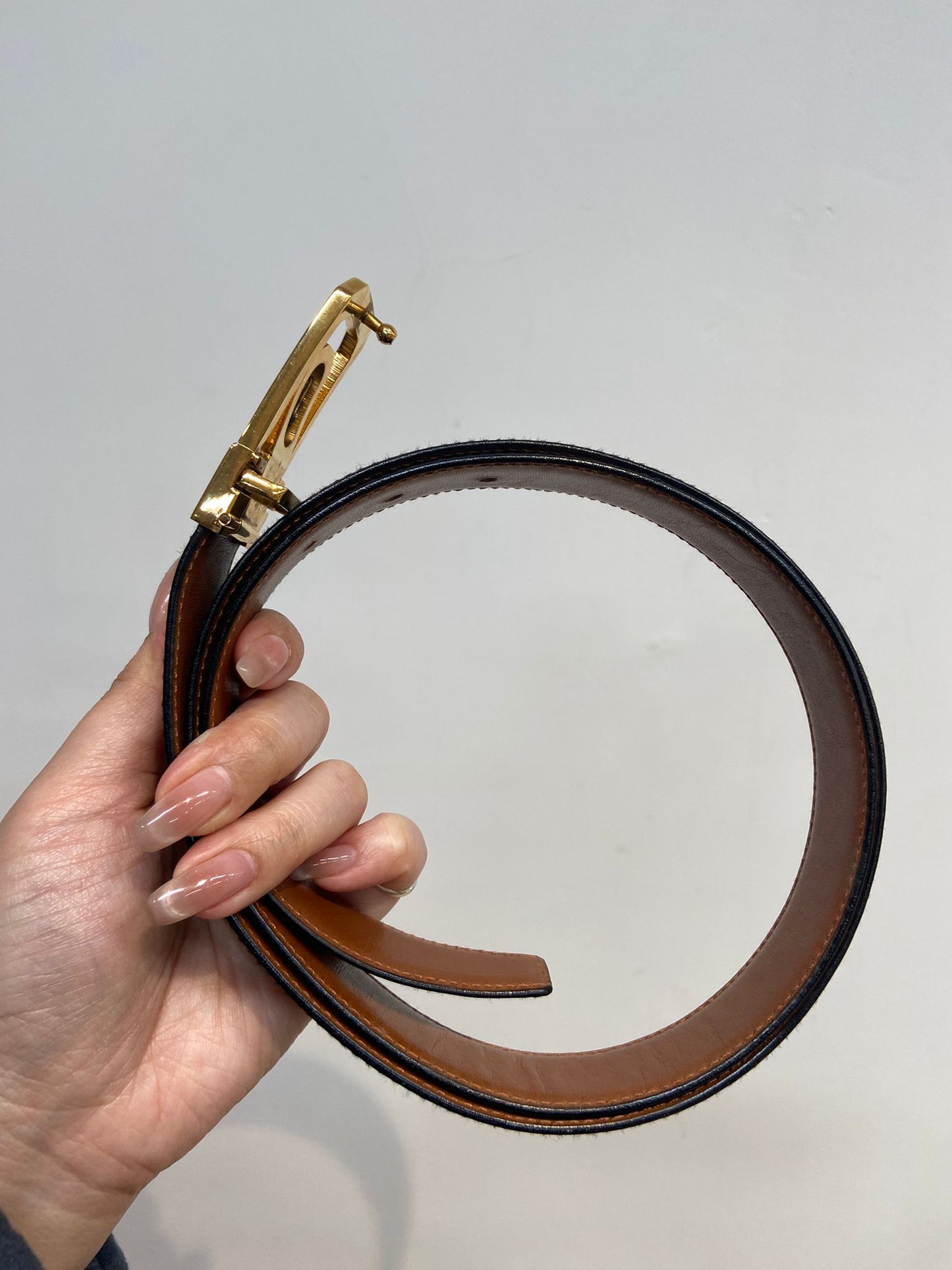 CELINE Belt 馬車扣 雙面皮帶