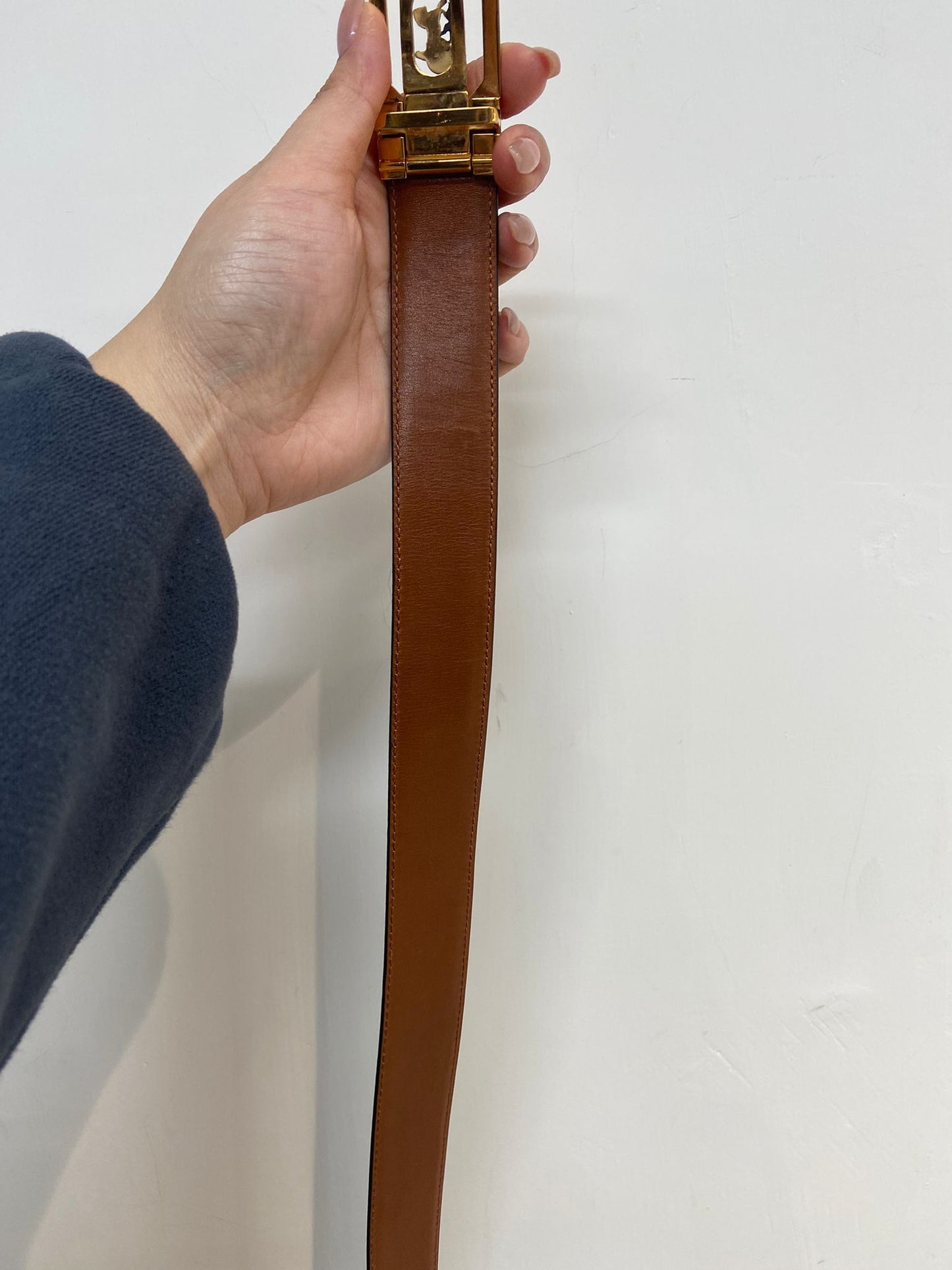 CELINE Belt 馬車扣 雙面皮帶
