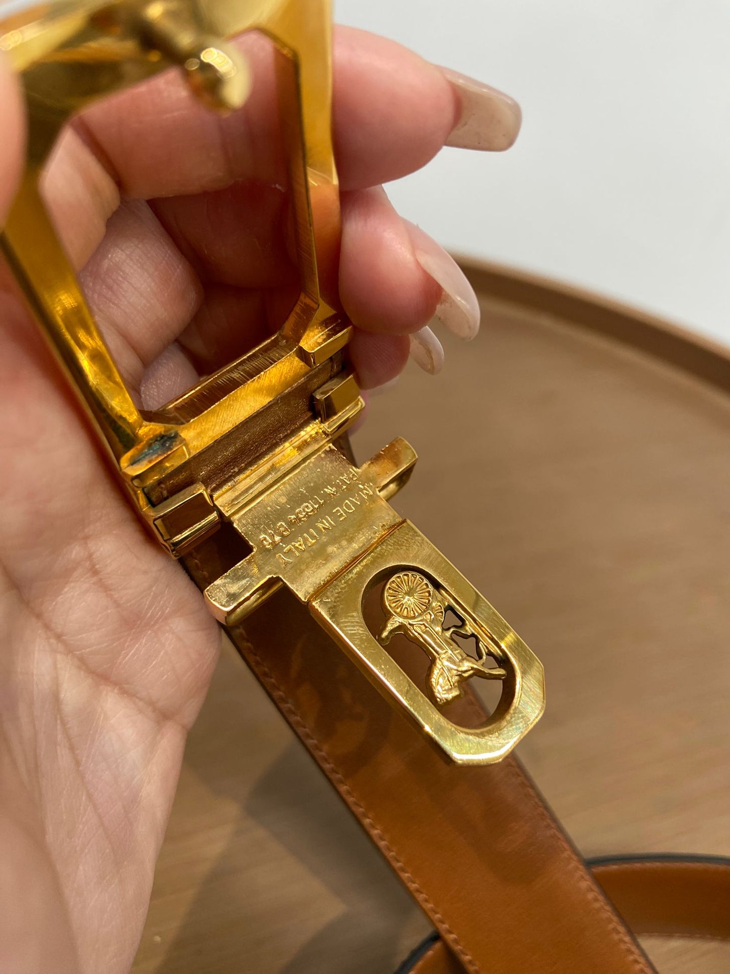 CELINE Belt 馬車扣 雙面皮帶