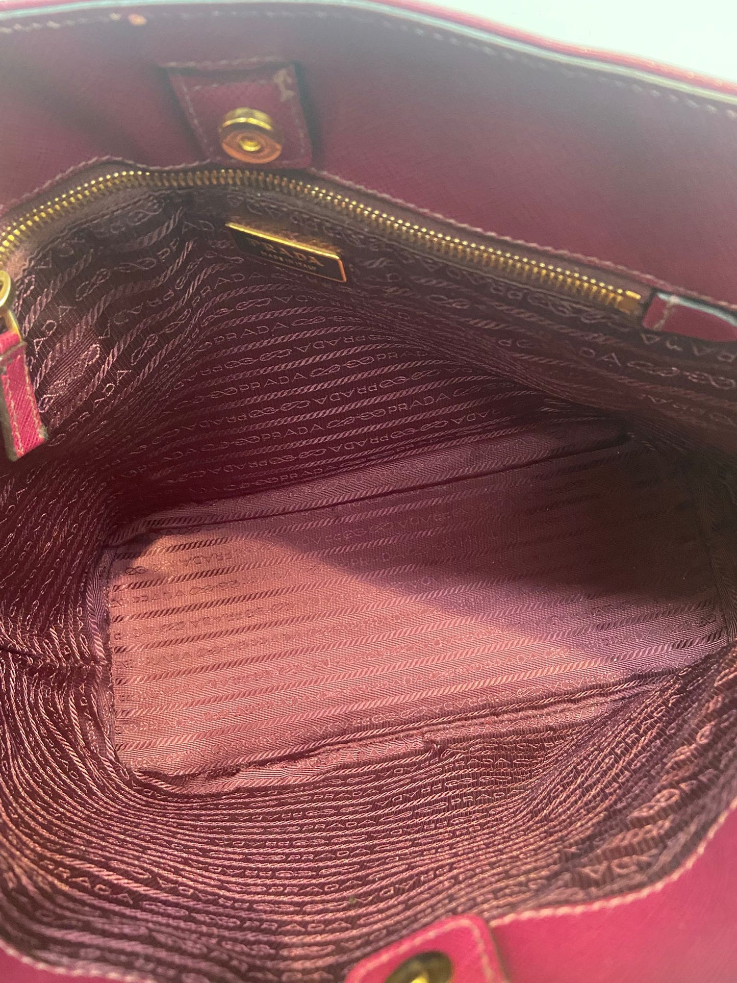 Prada saffiano 2 ways tote