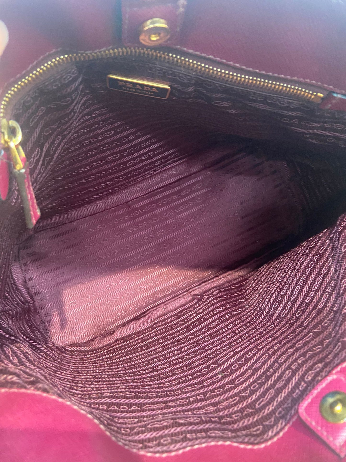 Prada saffiano 2 ways tote