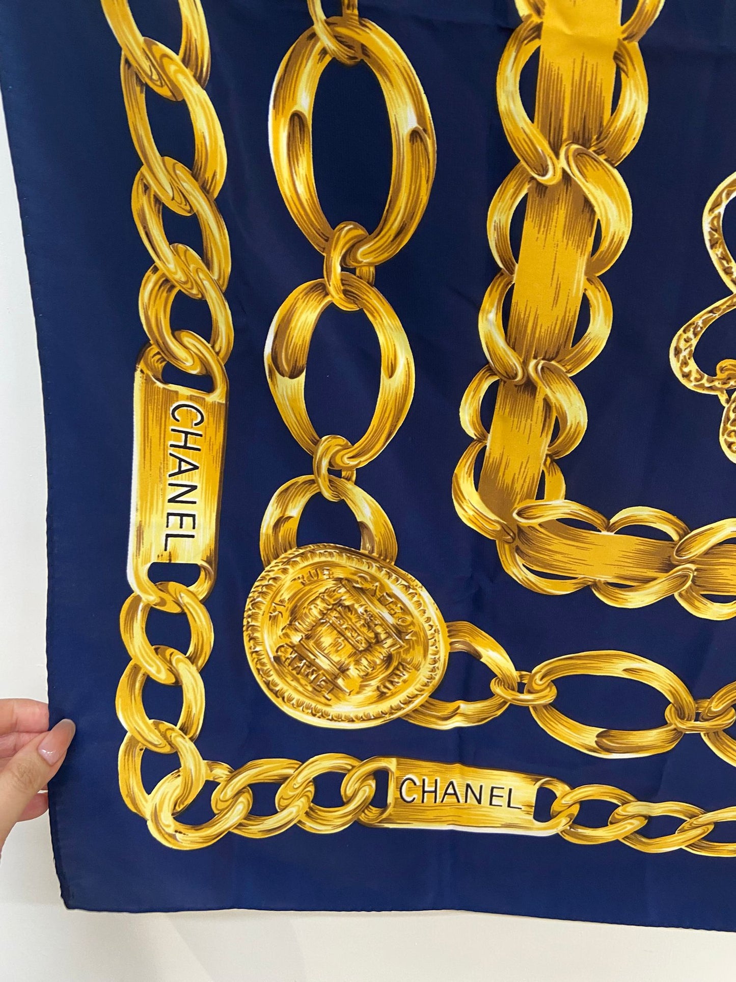 CHANEL 90x90 真絲大絲巾
