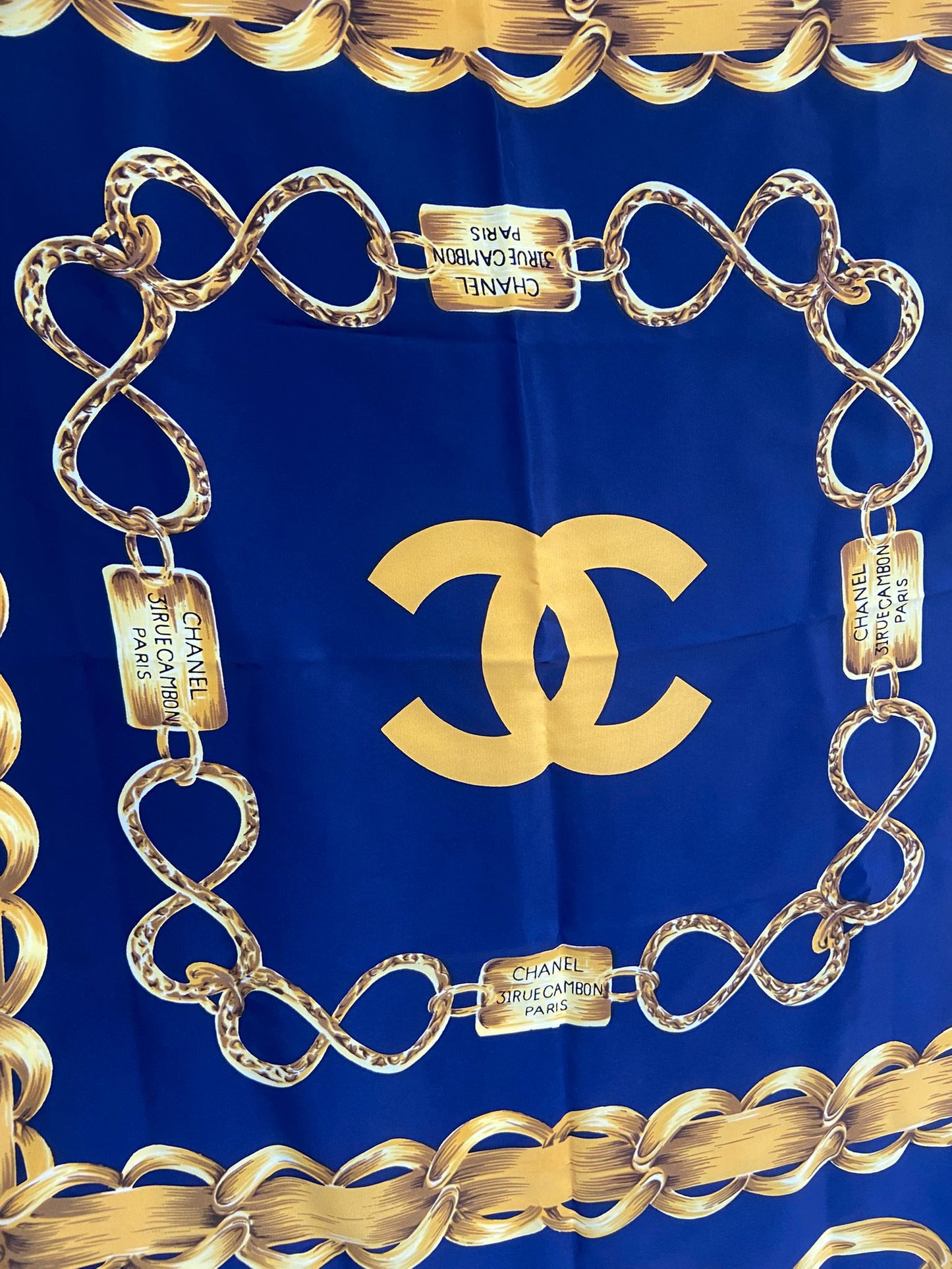 CHANEL 90x90 真絲大絲巾