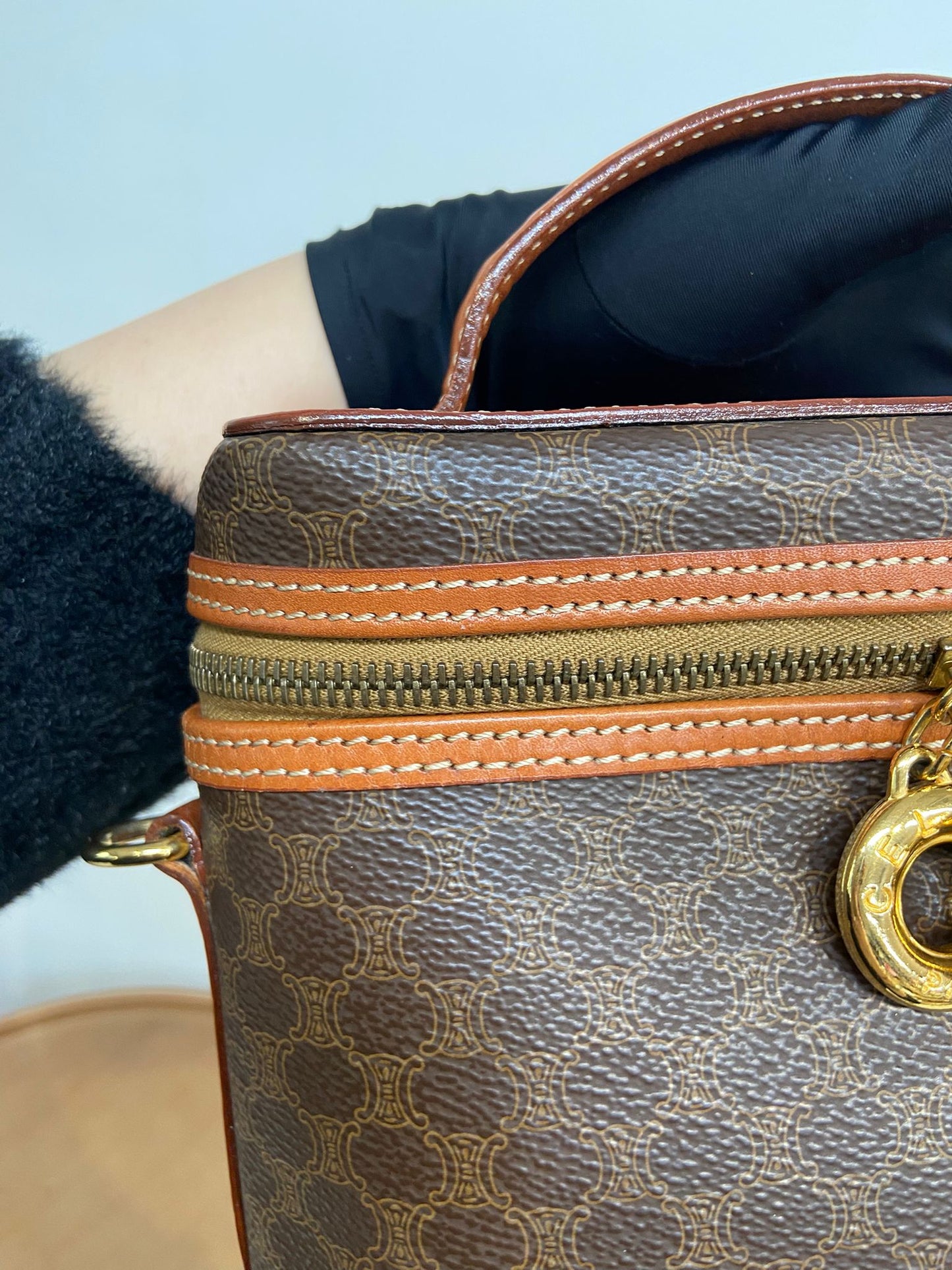 CELINE 凱旋門老花 Vanity Case