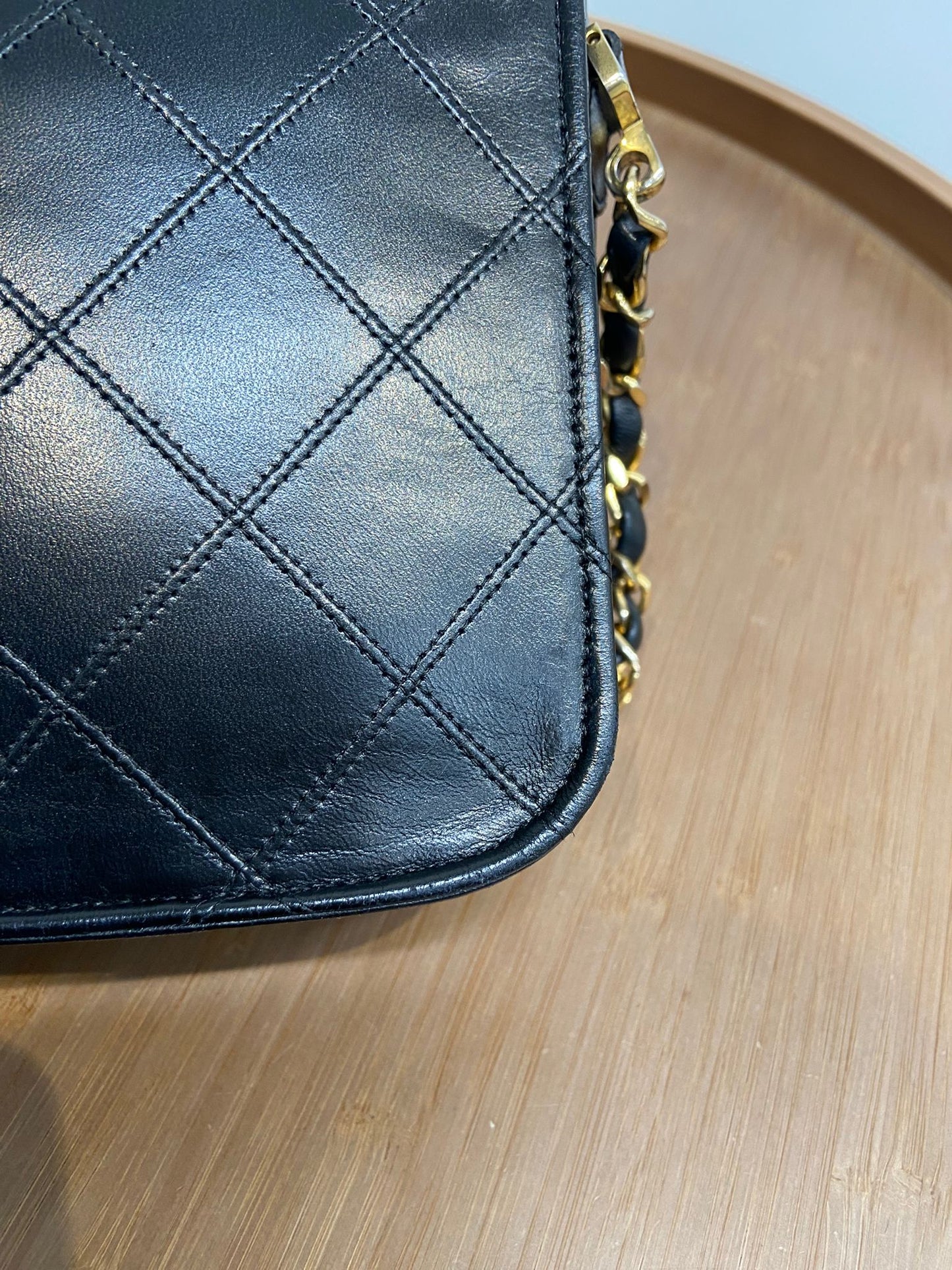 Chanel 黑金大cc扣信封包