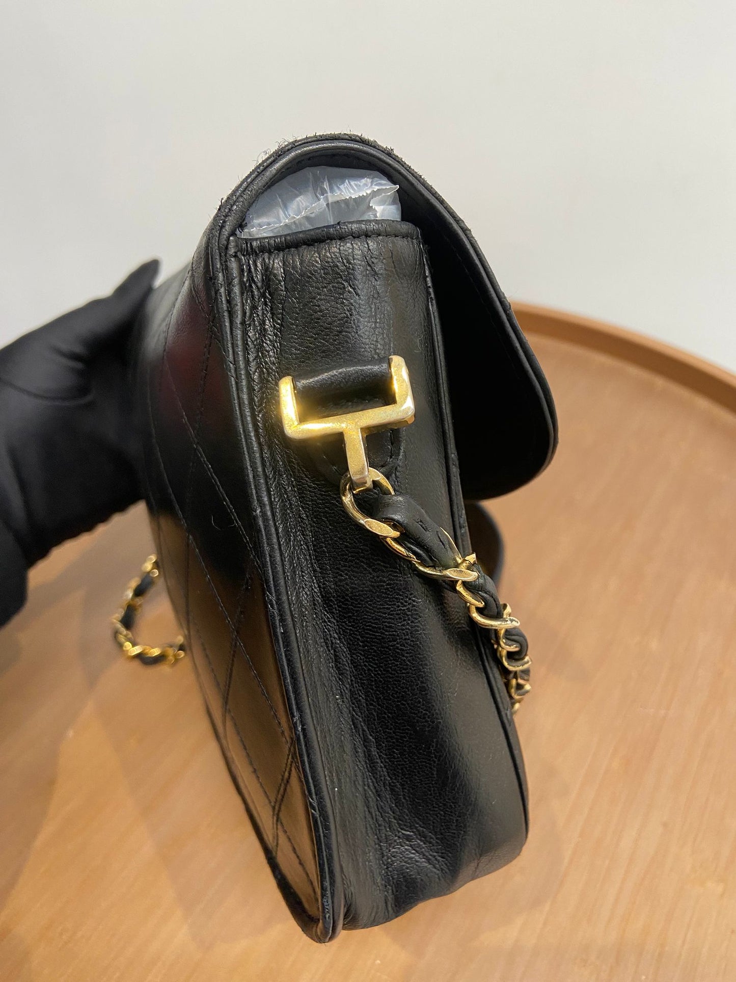 Chanel 黑金大cc扣信封包