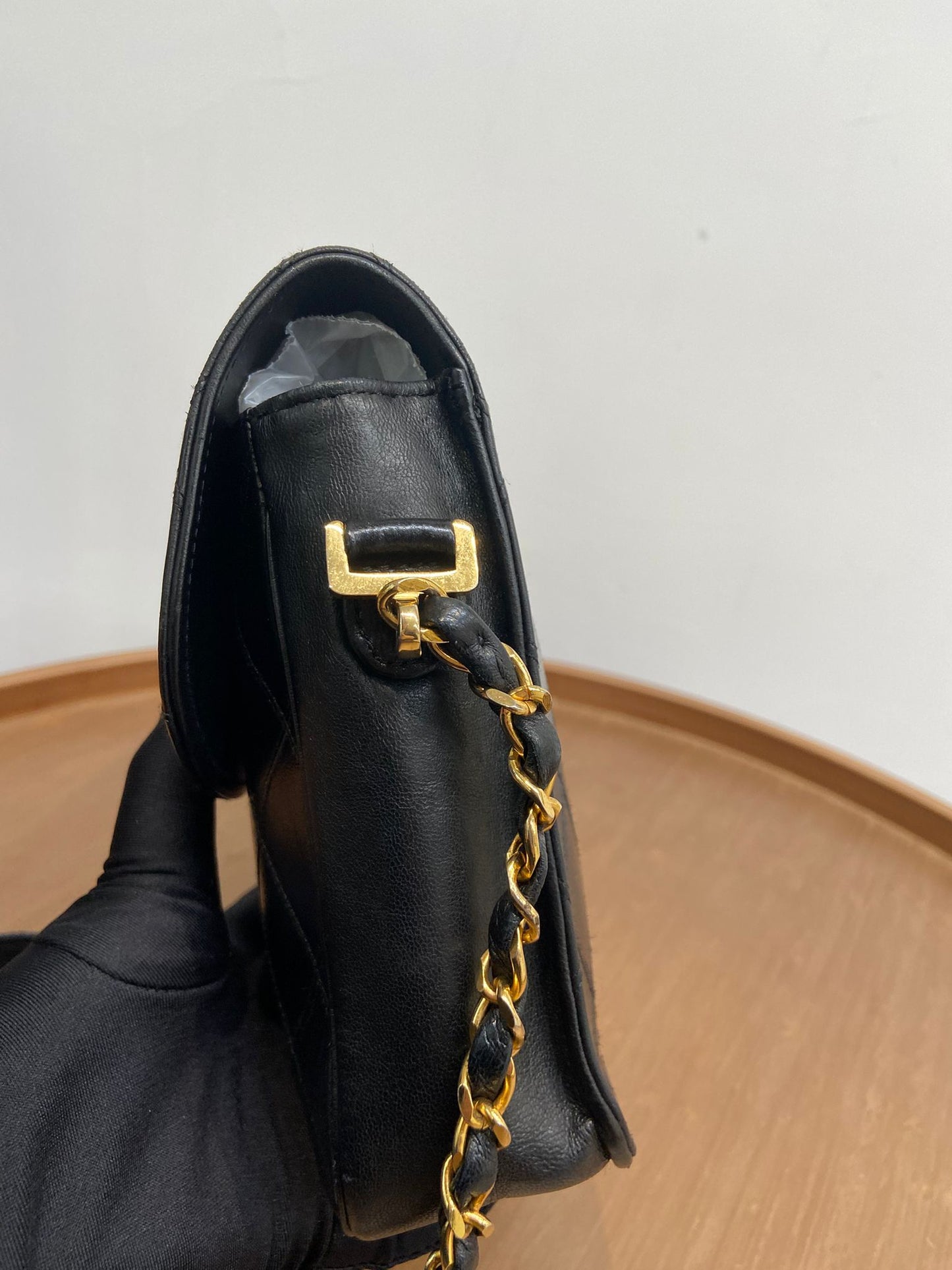 Chanel 黑金大cc扣信封包