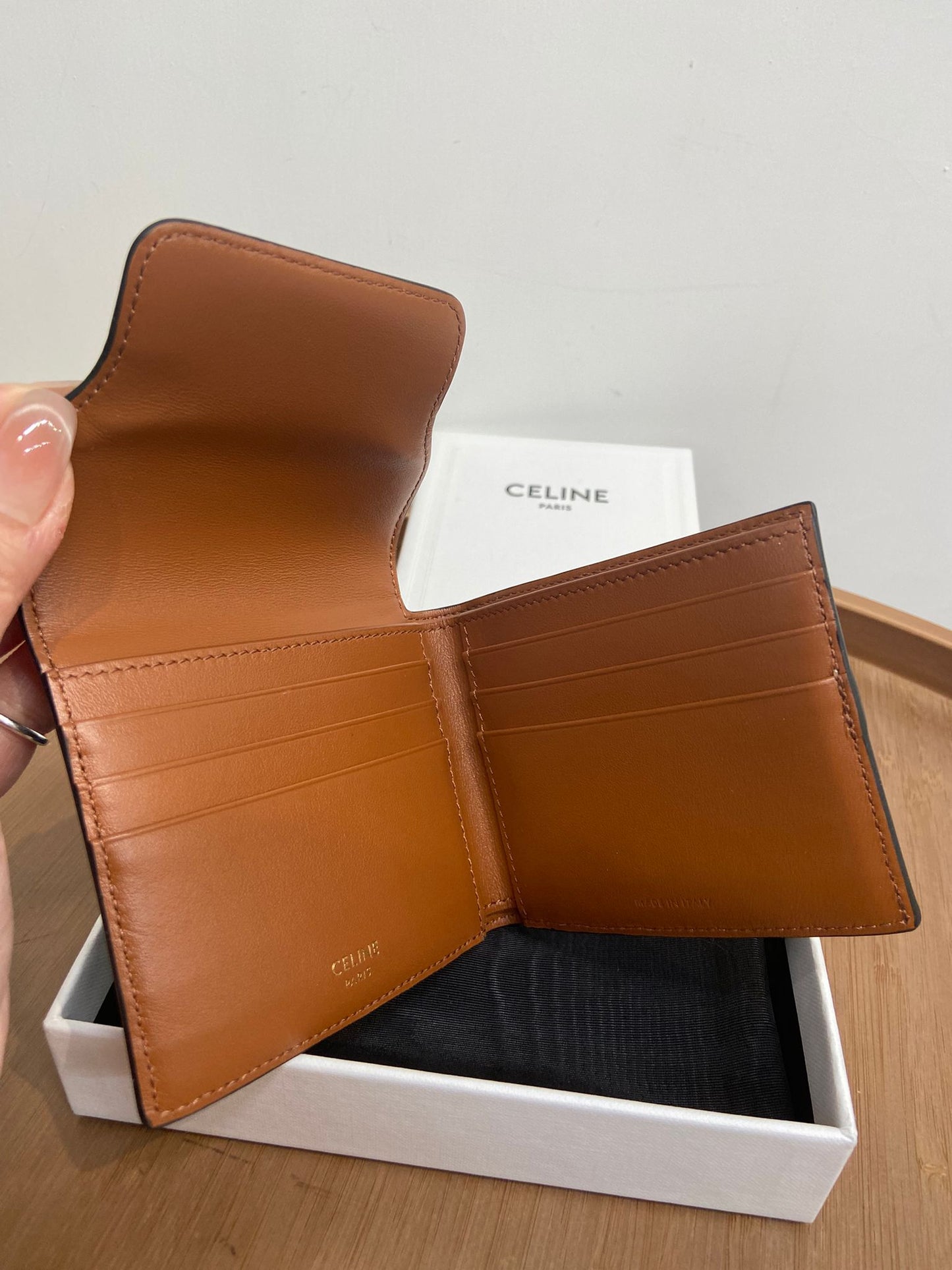 CELINE 凱旋門老花銀包