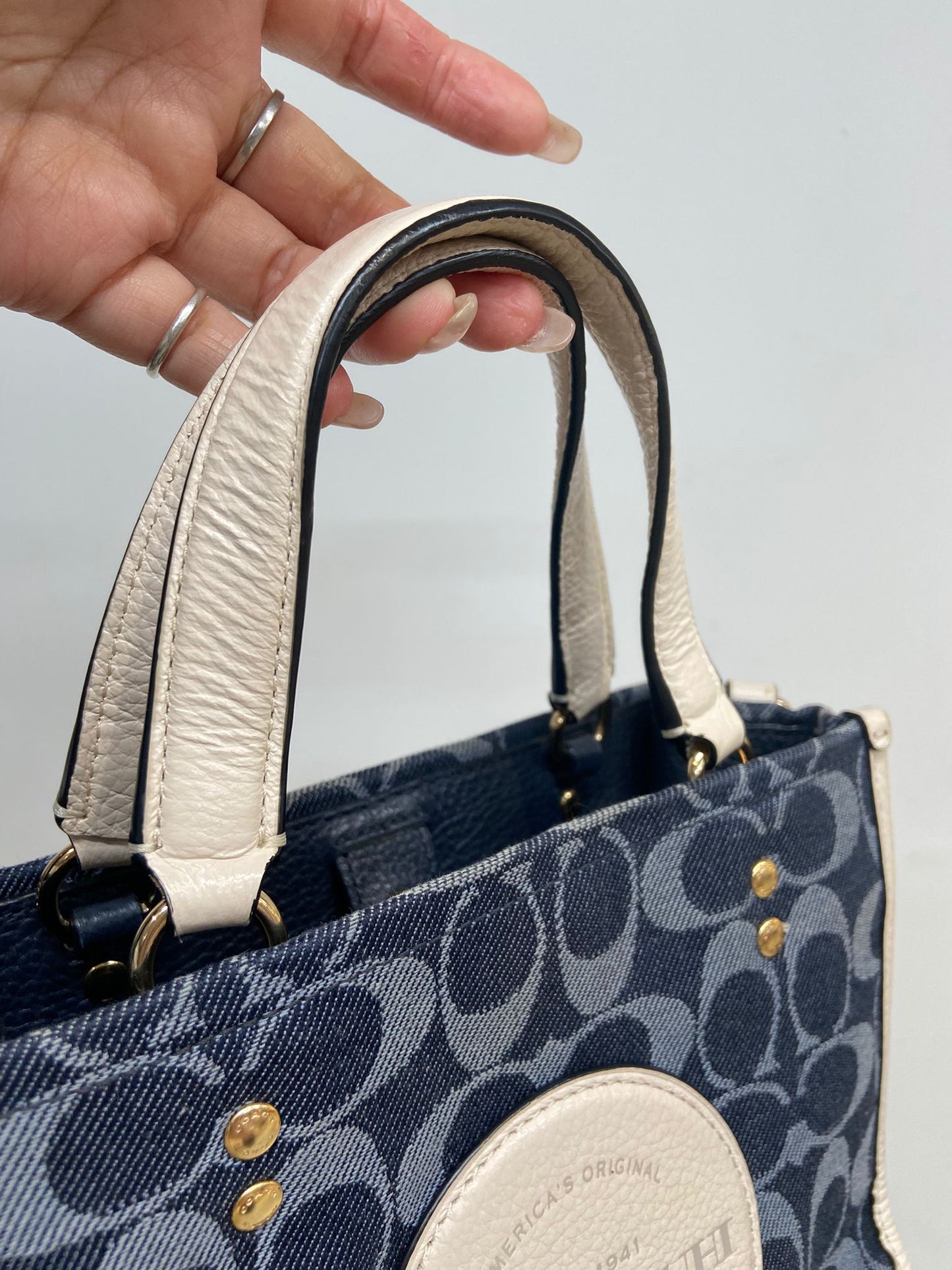 Coach 牛仔 mini tote