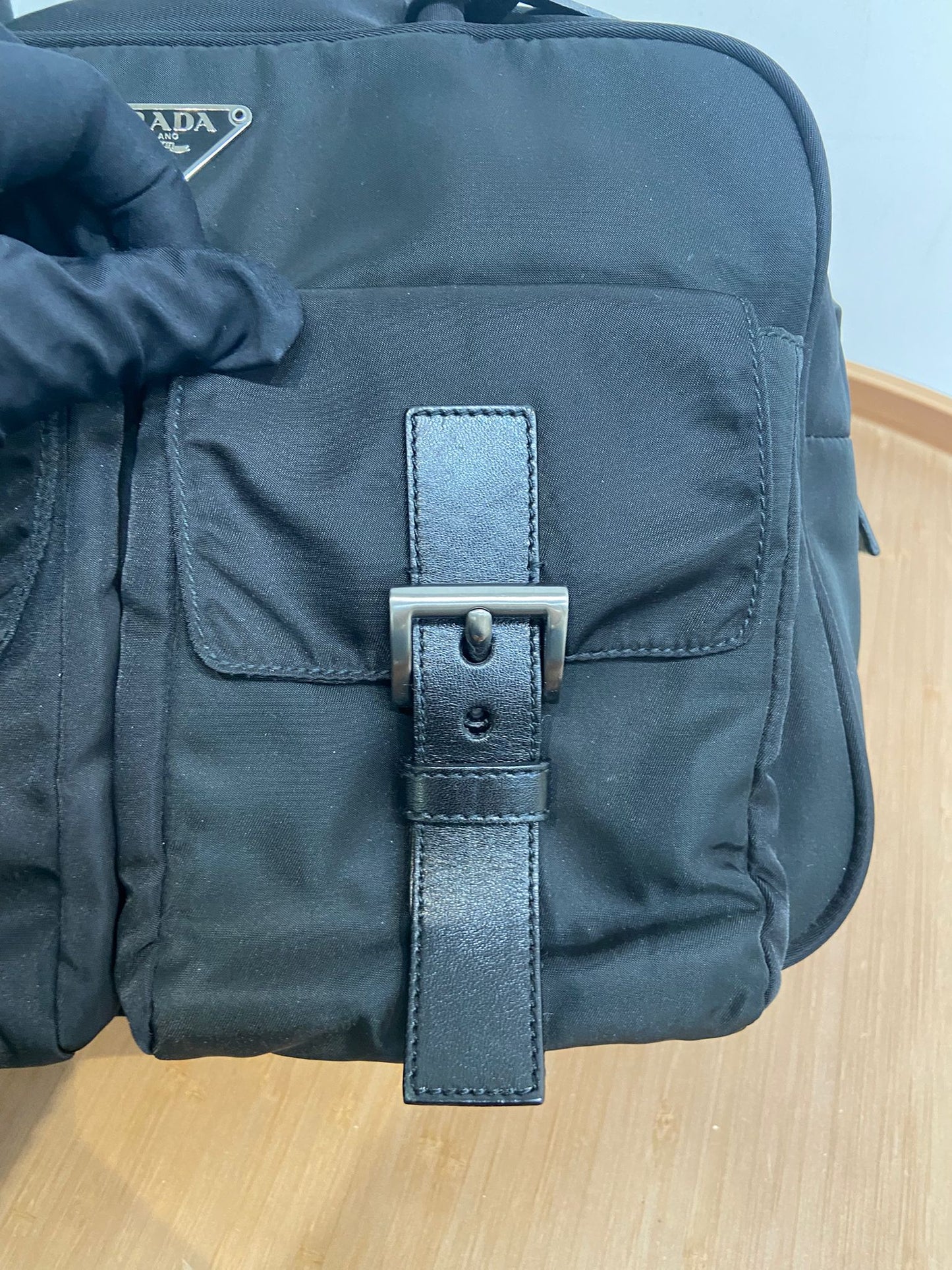Prada nylon 單肩 保齡球袋