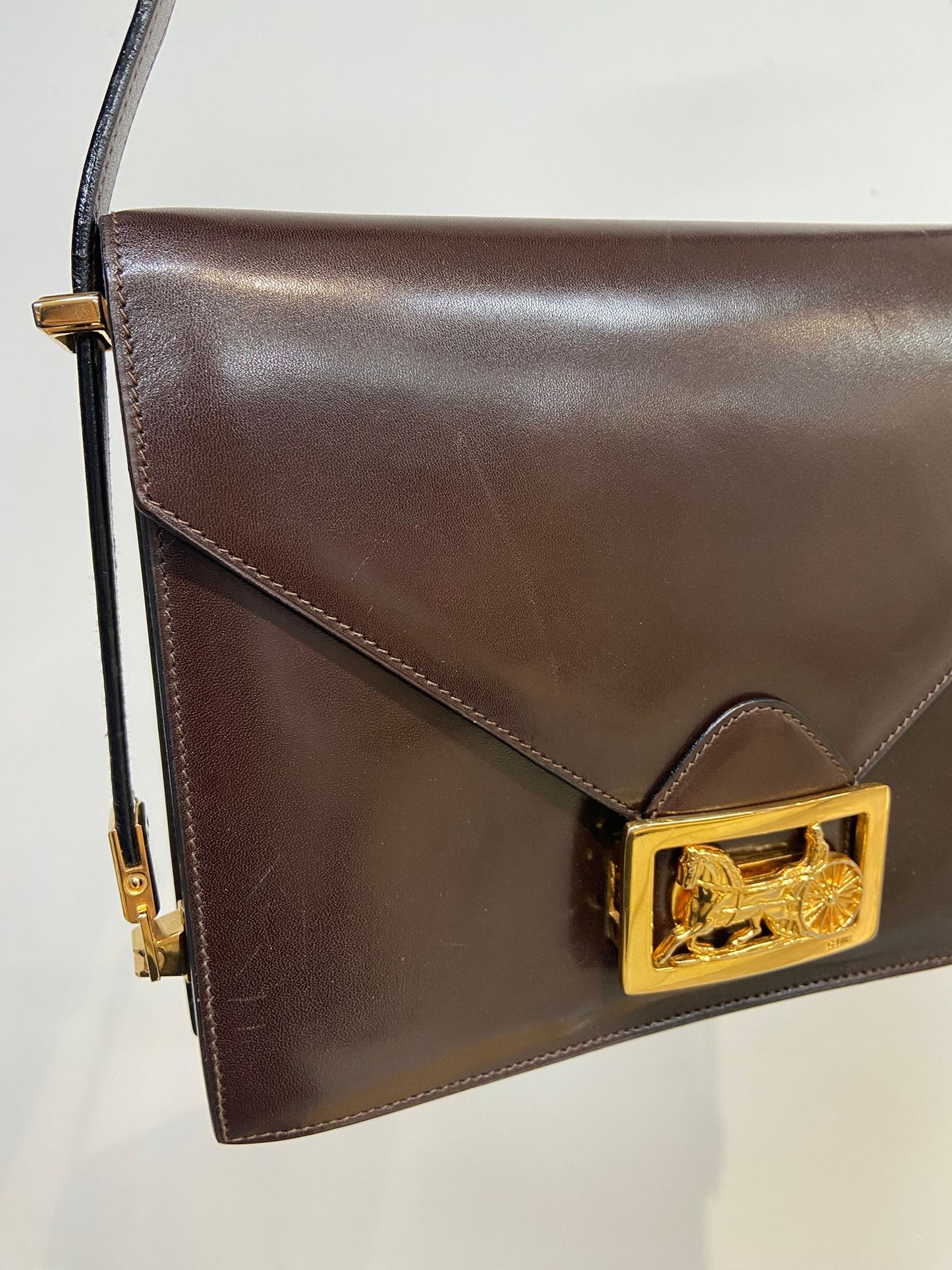 Celine 馬車扣 box bag 單肩包