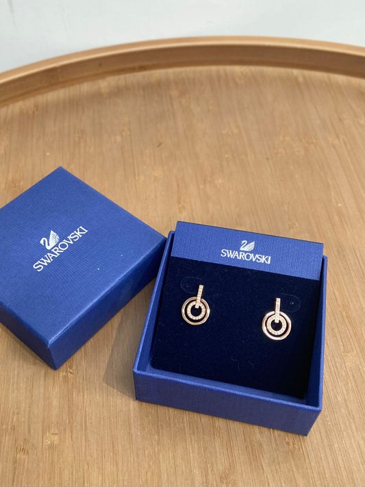 swarovski 圈圈吊耳環