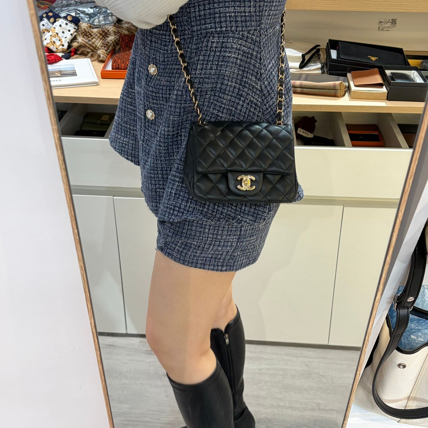 CHANEL 黑金方胖子