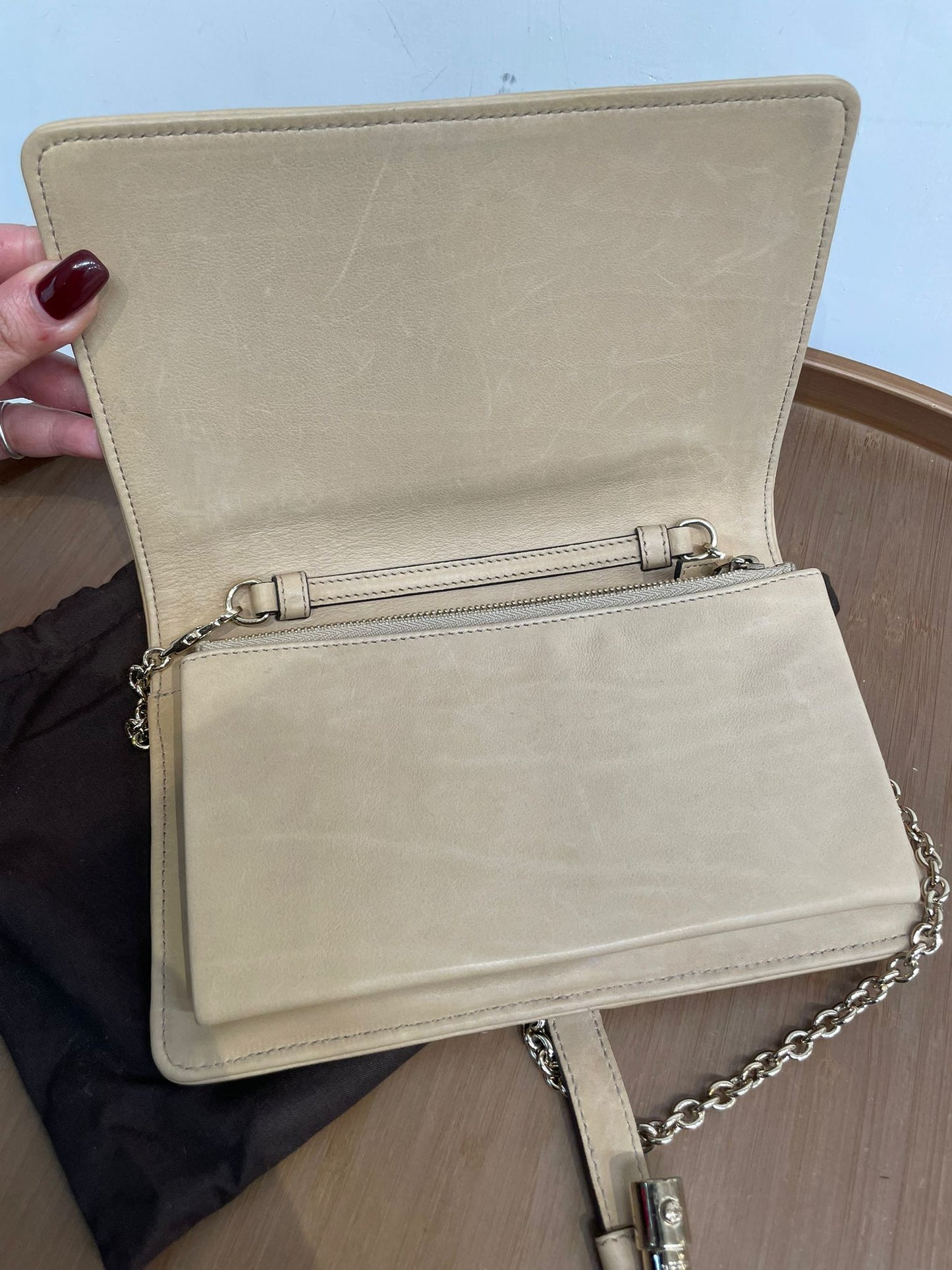 Gucci 皮拼馬毛WOC