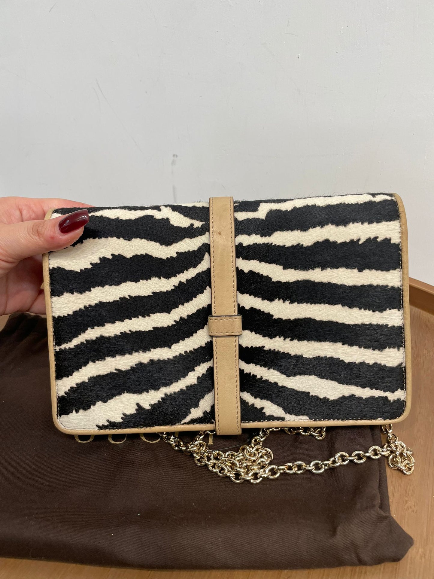 Gucci 皮拼馬毛WOC
