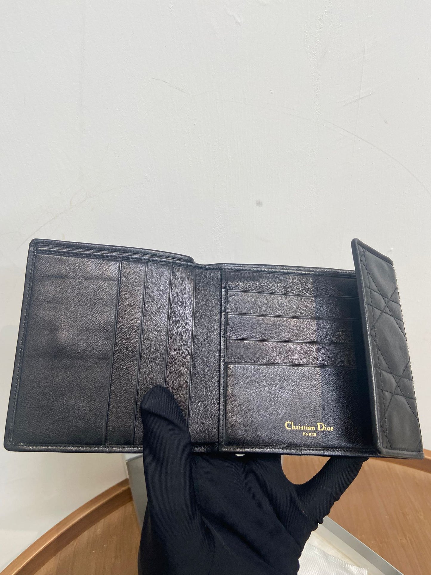 Dior 黑色短銀包