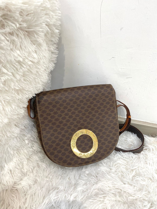 Celine 凱旋門老花馬鞍包