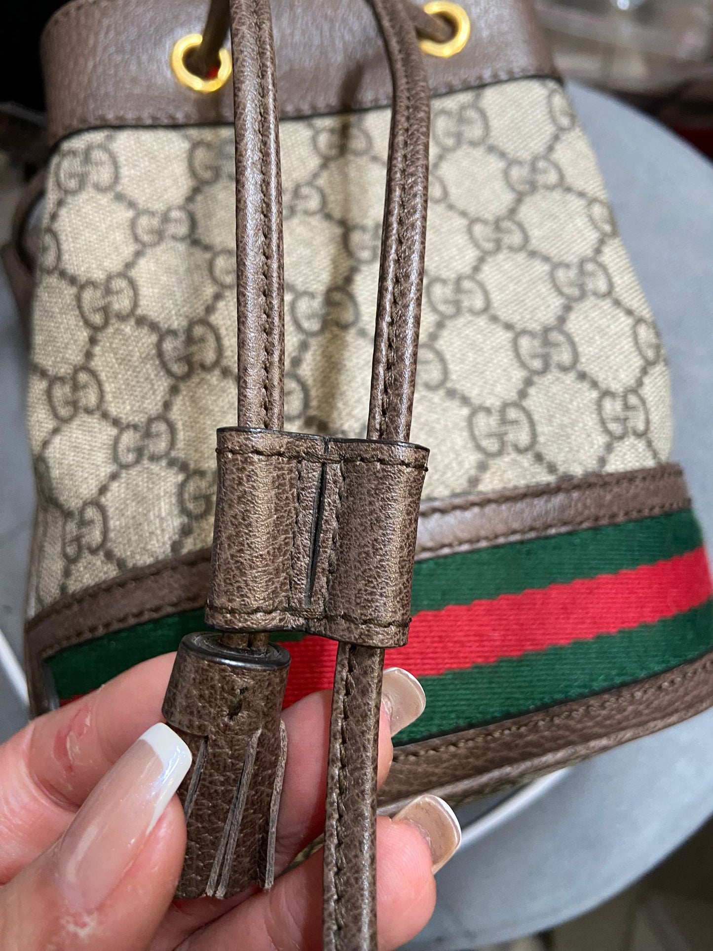 GUCCI Ophidia 老花水桶袋