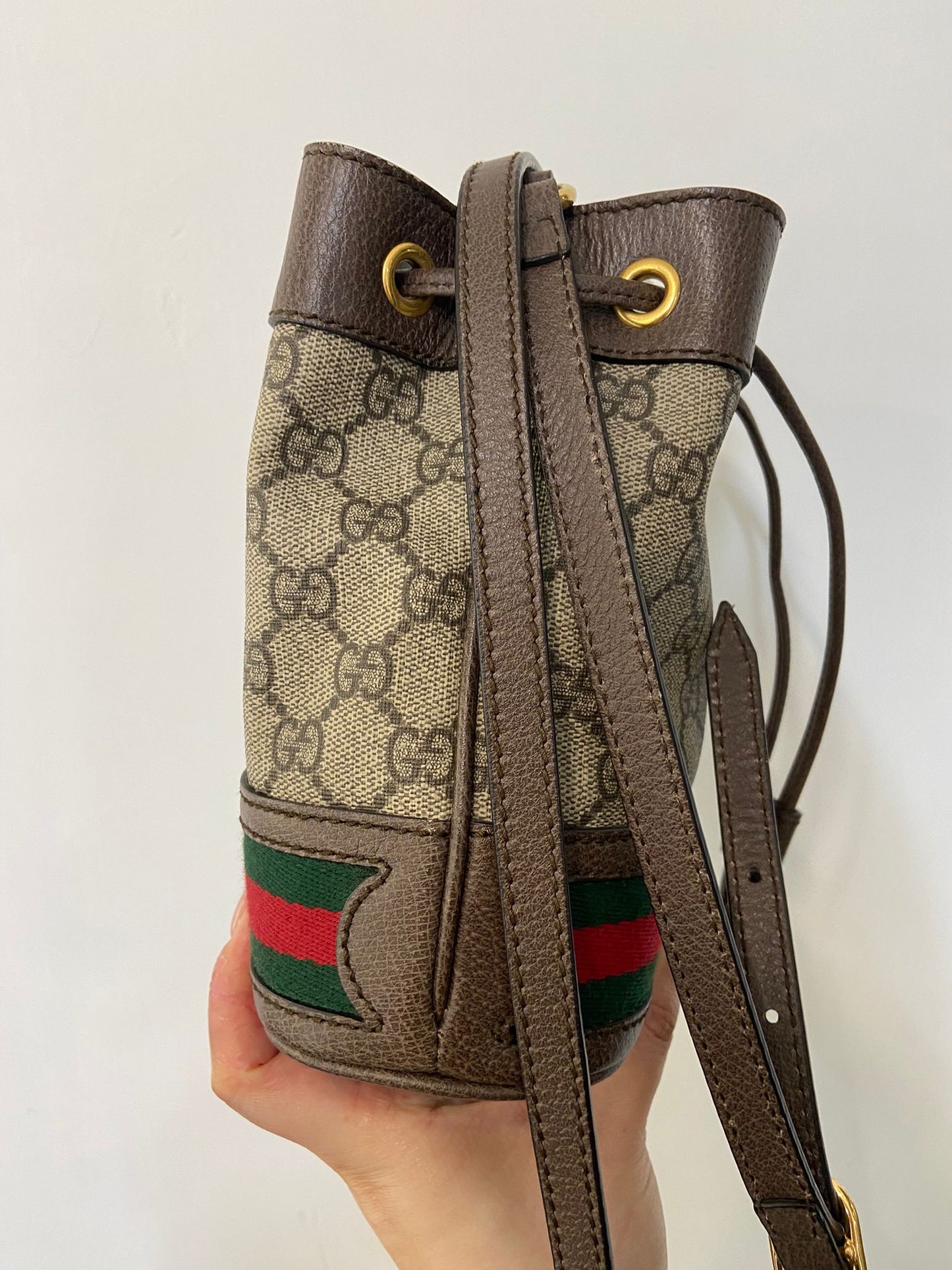 GUCCI Ophidia 老花水桶袋