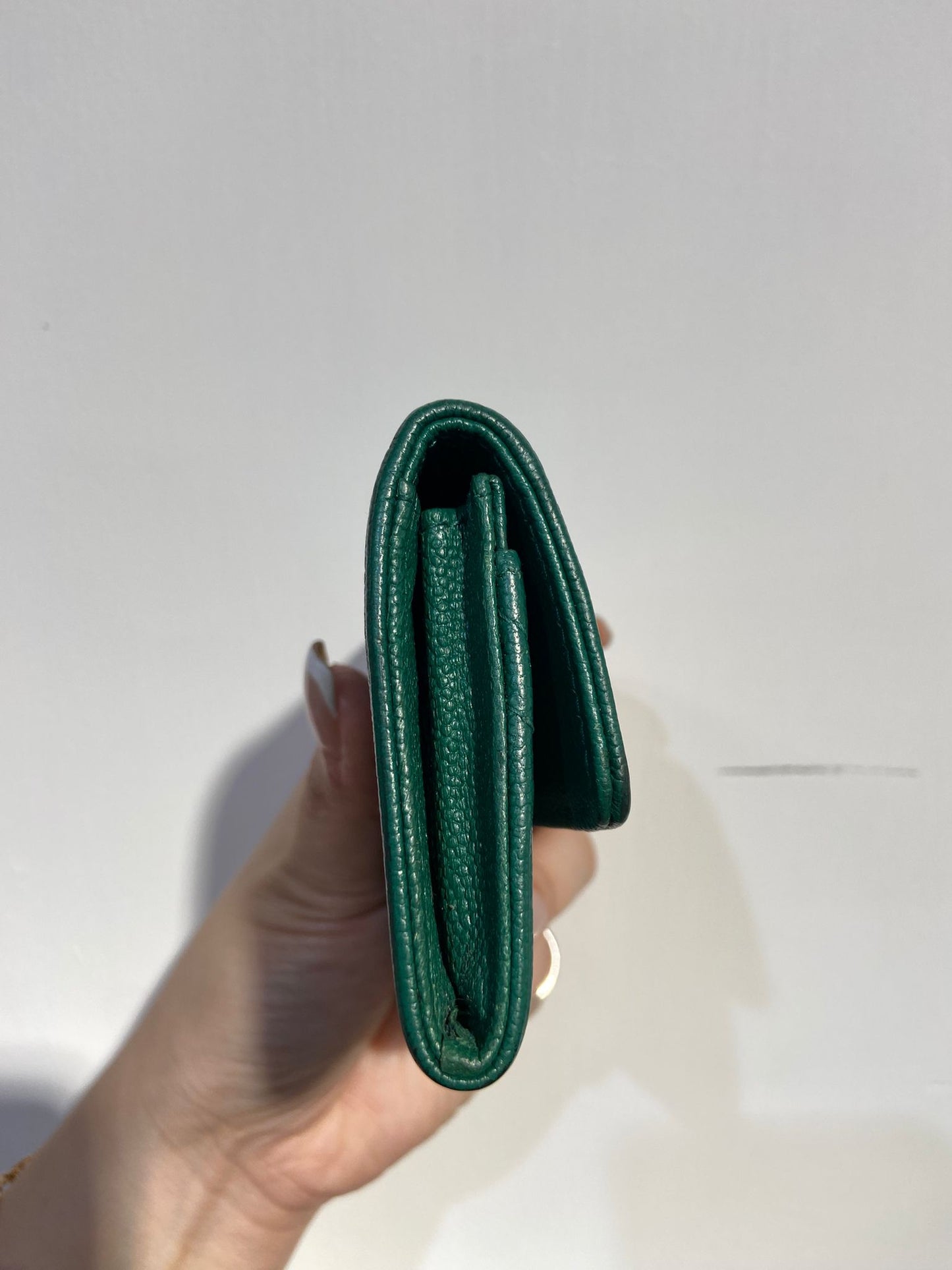 Chanel Boy v紋 牛皮卡包