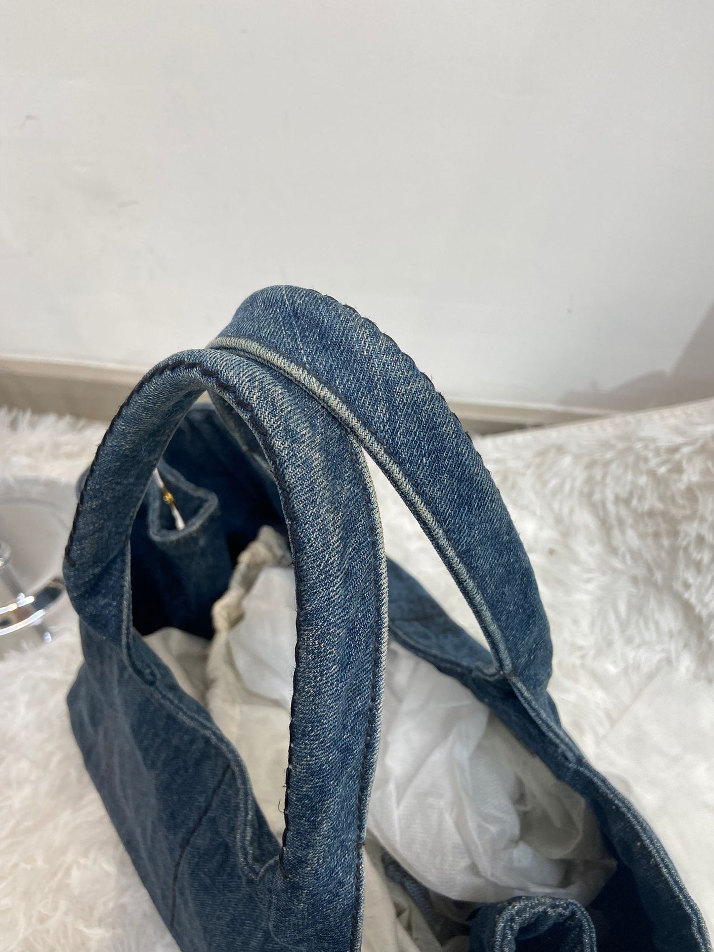 Prada 牛仔單肩tote bag