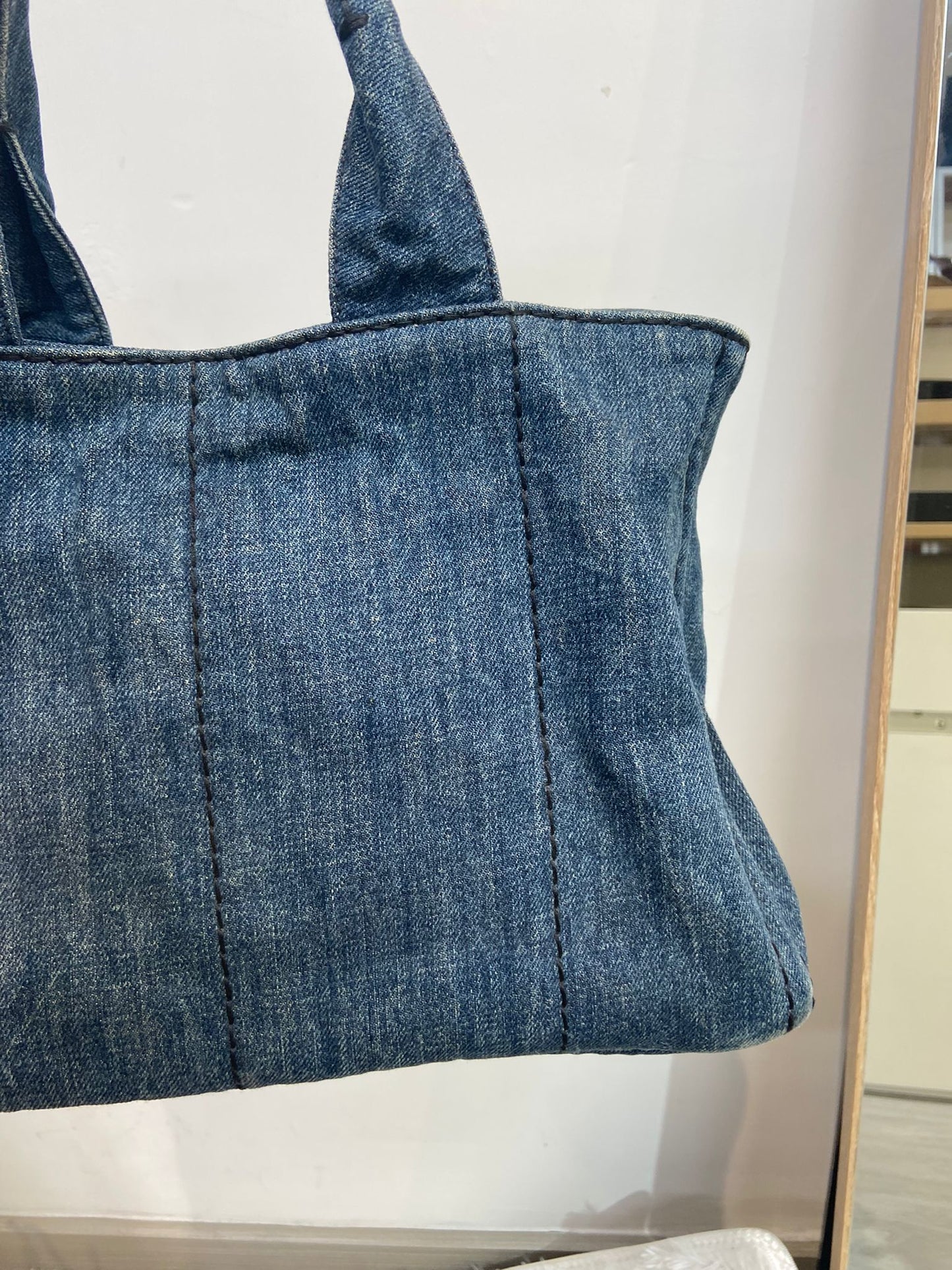 Prada 牛仔單肩tote bag