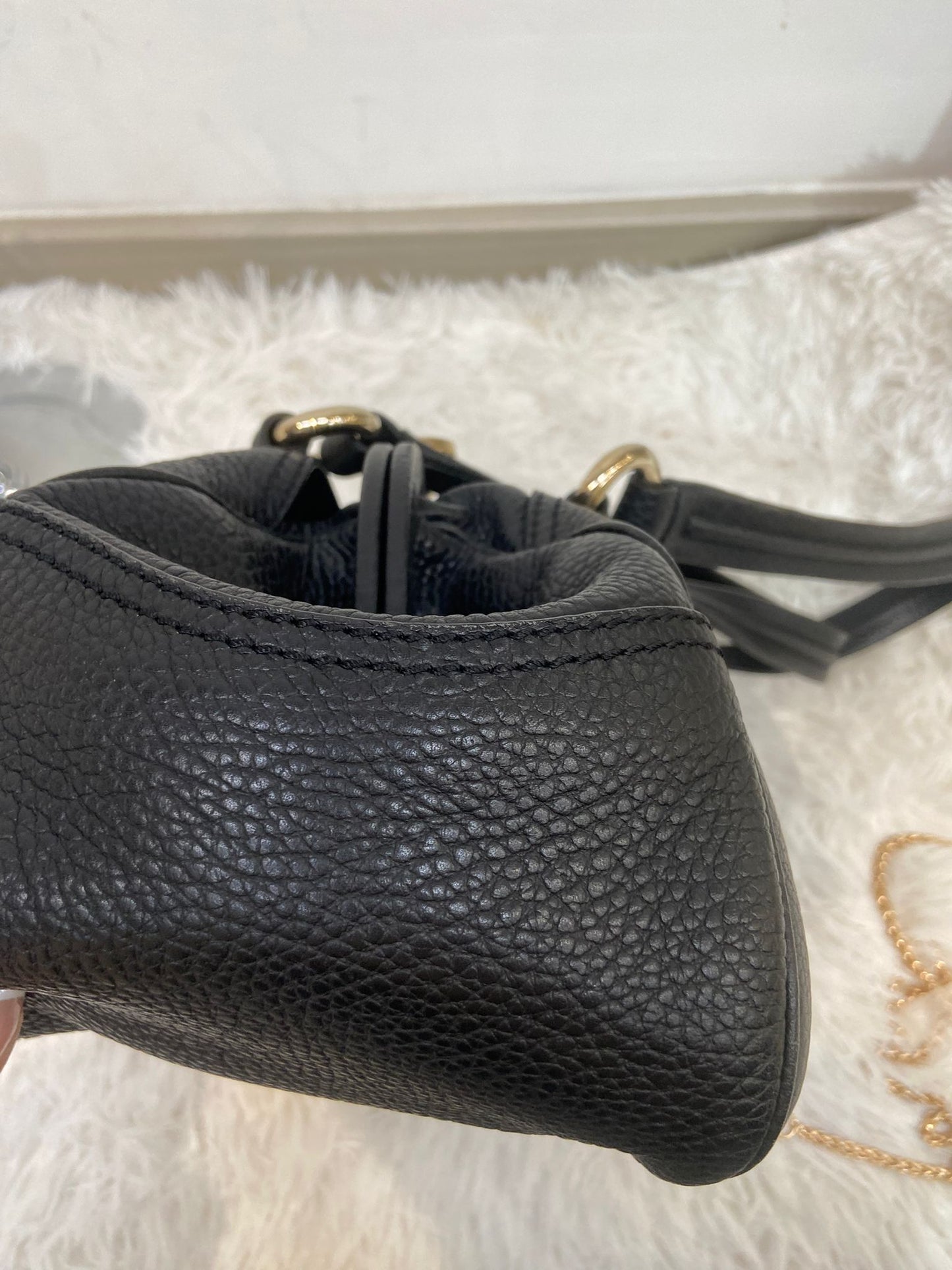 CELINE 黑色牛皮單肩袋