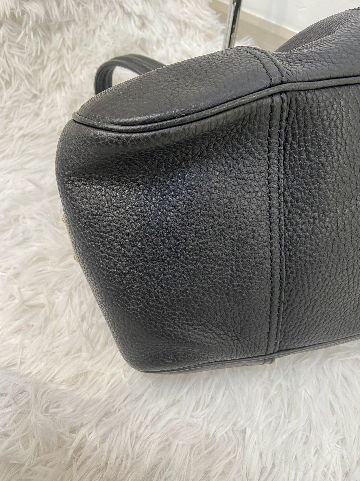 CELINE 黑色牛皮單肩袋