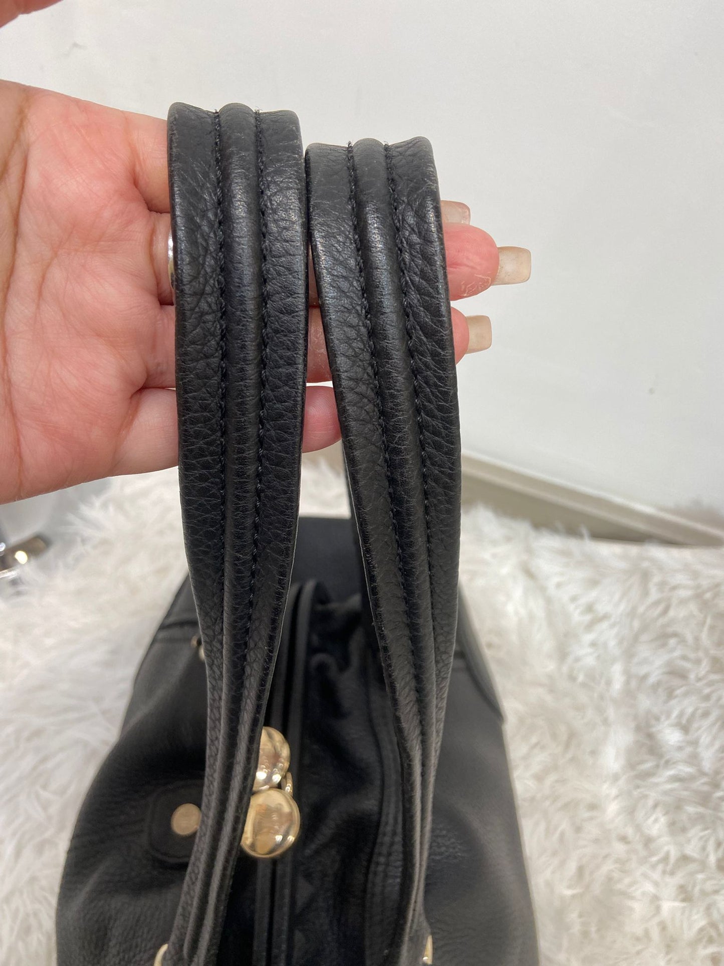 CELINE 黑色牛皮單肩袋