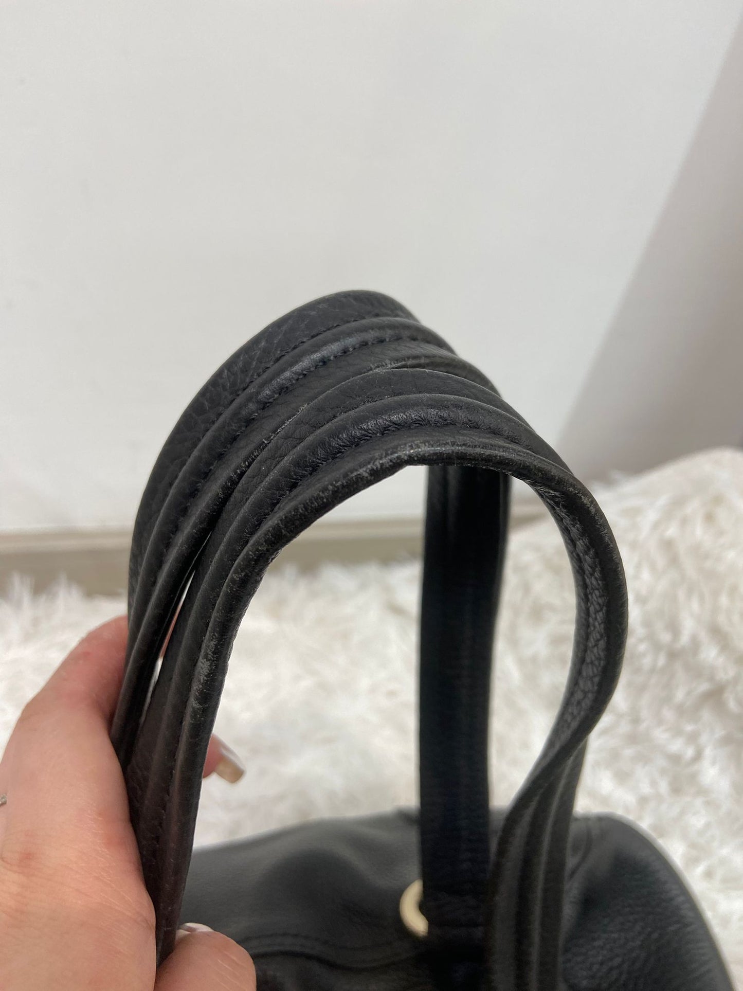 CELINE 黑色牛皮單肩袋