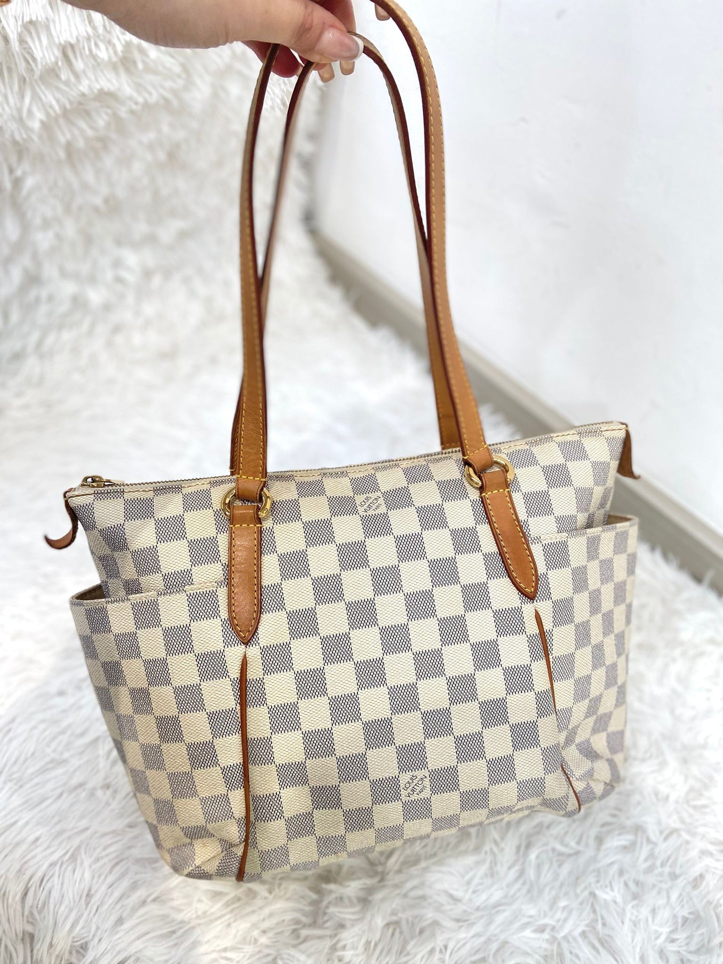 LV白棋盤 Tote bag