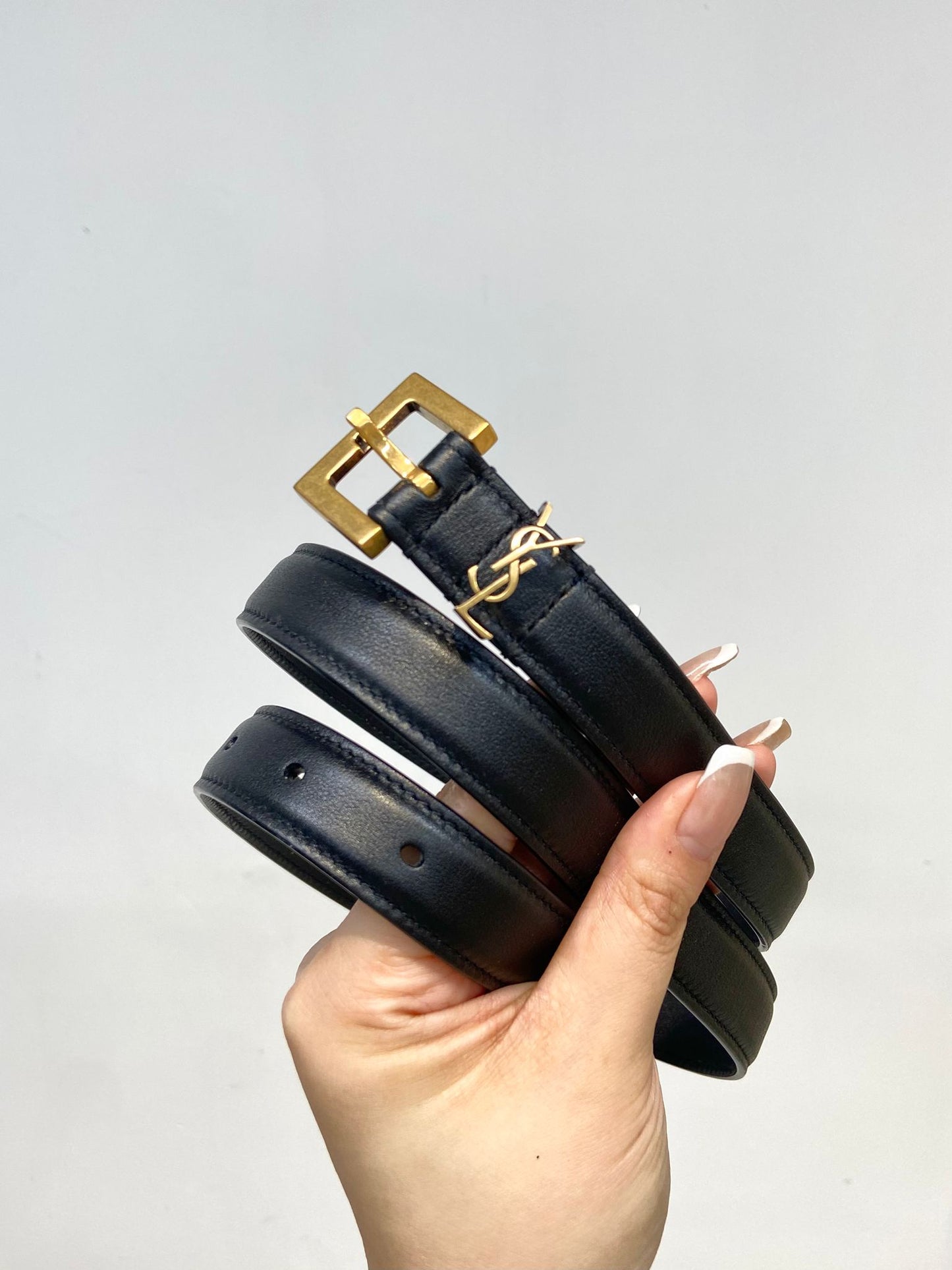YSL belt 黑金皮帶