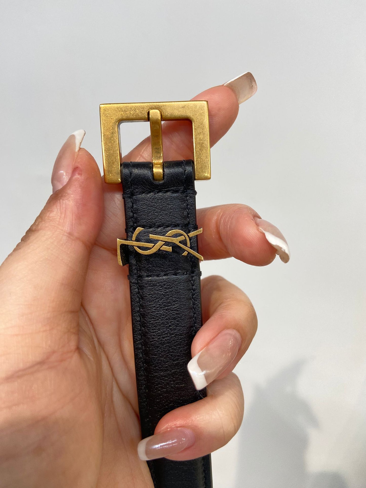 YSL belt 黑金皮帶