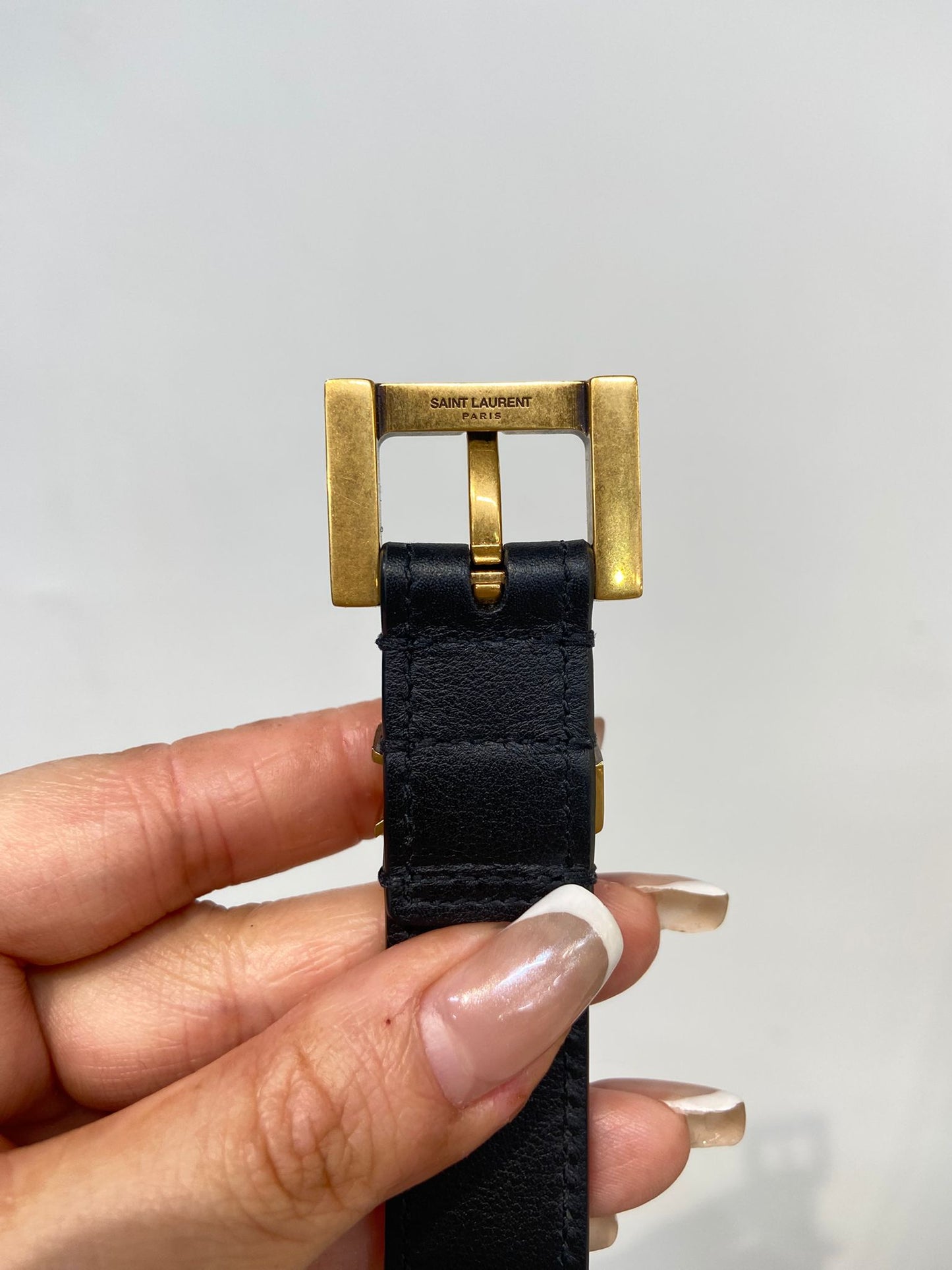 YSL belt 黑金皮帶