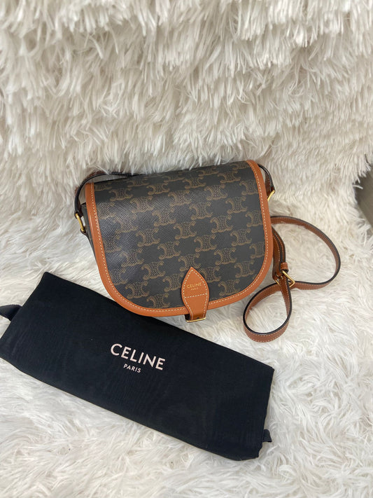 Celine folco 老花 馬鞍包