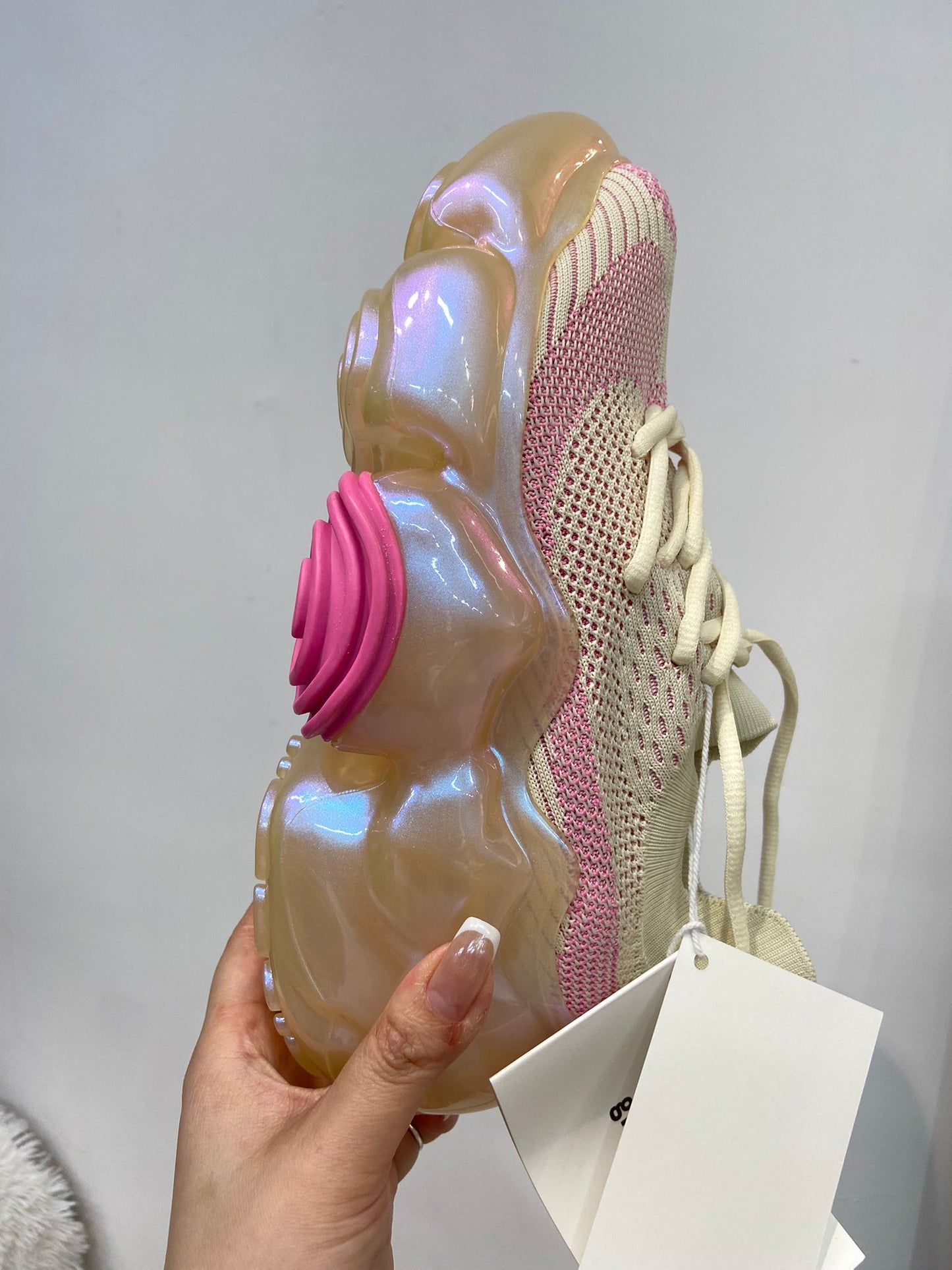 Grounds 網面拼粉色 珠光底 波鞋