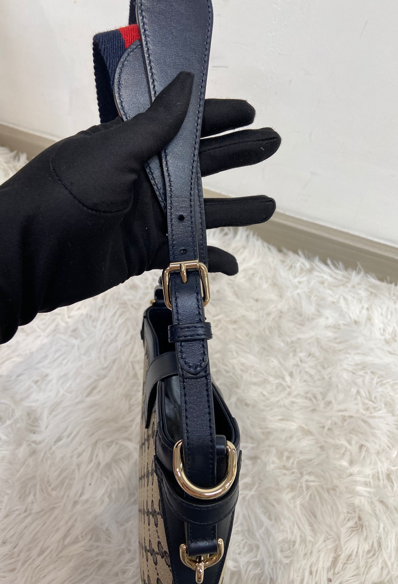 GUCCI jackie gg 老花迷你桶袋