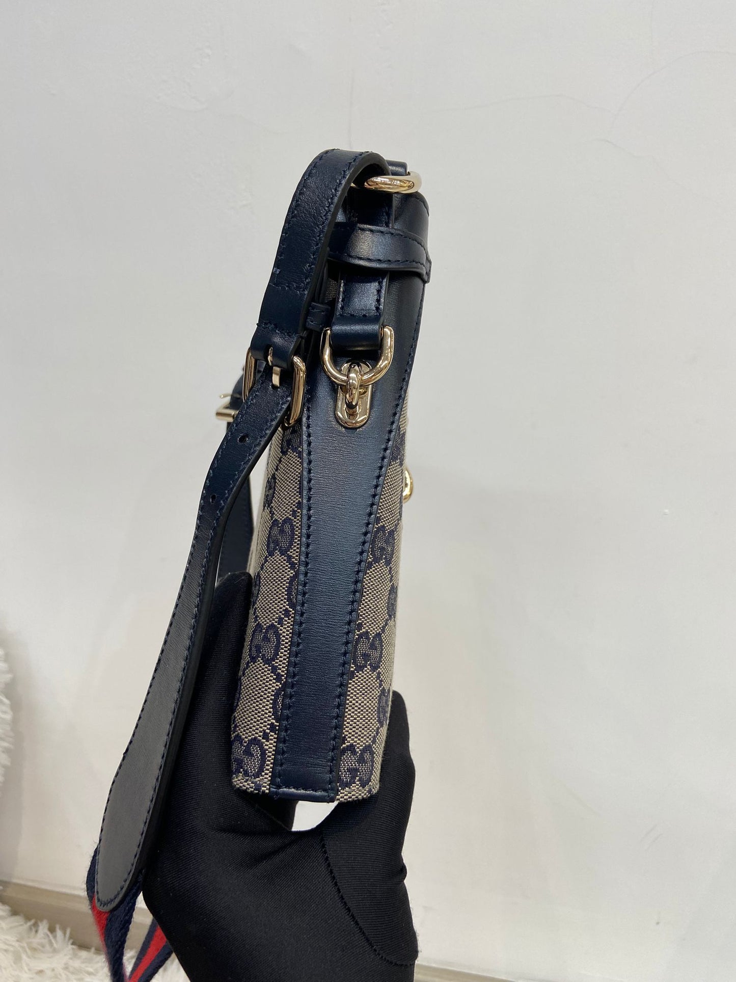 GUCCI jackie gg 老花迷你桶袋