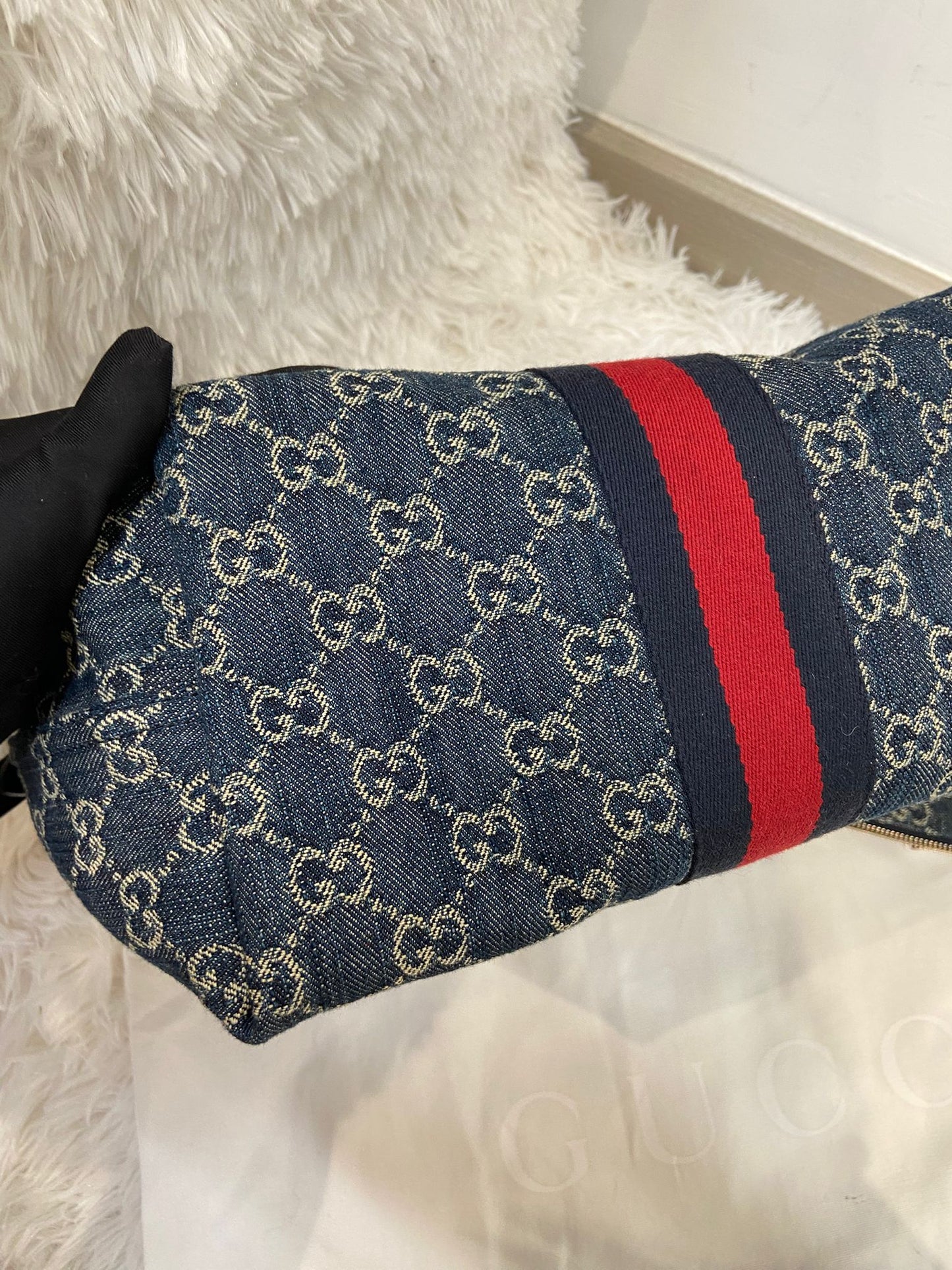 GUCCI Giglio tote 小號牛仔布 連pouch一套