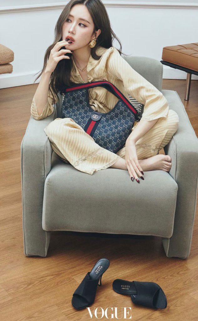 GUCCI Giglio tote 小號牛仔布 連pouch一套