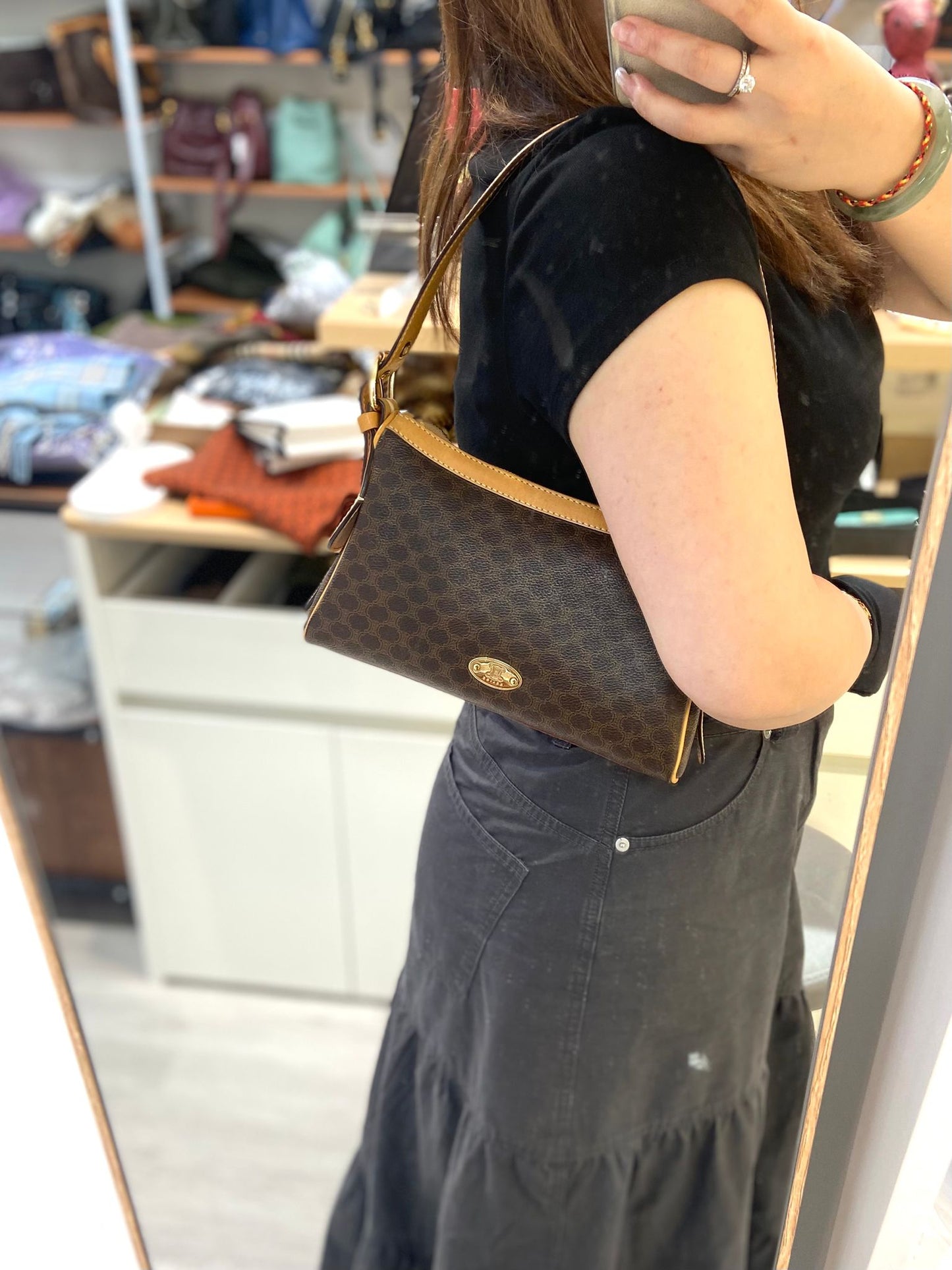 Celine 凱旋門老花腋下包