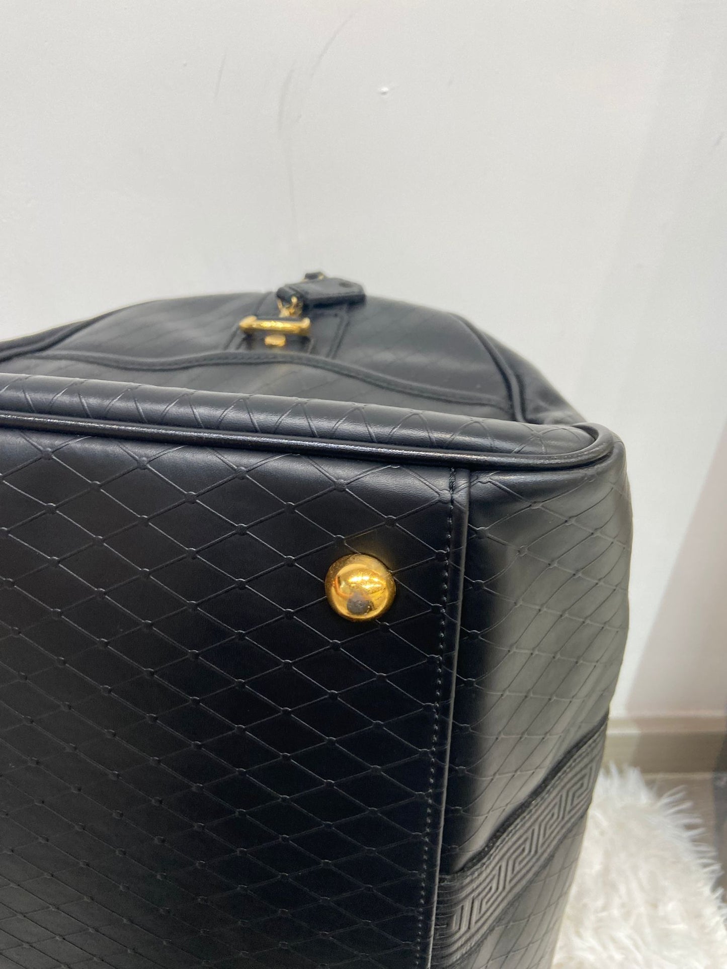 Versace 黑色牛皮旅行袋