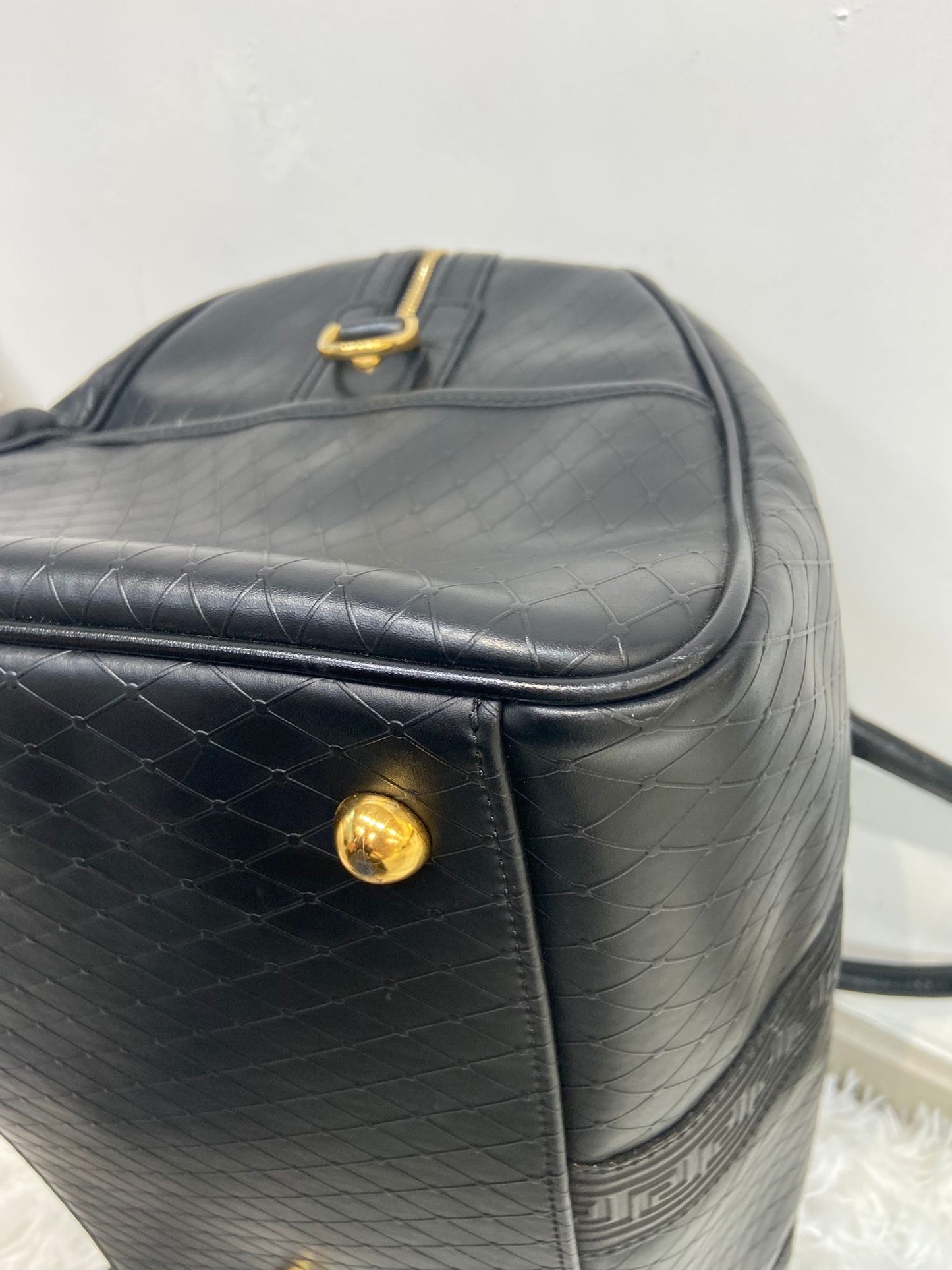 Versace 黑色牛皮旅行袋