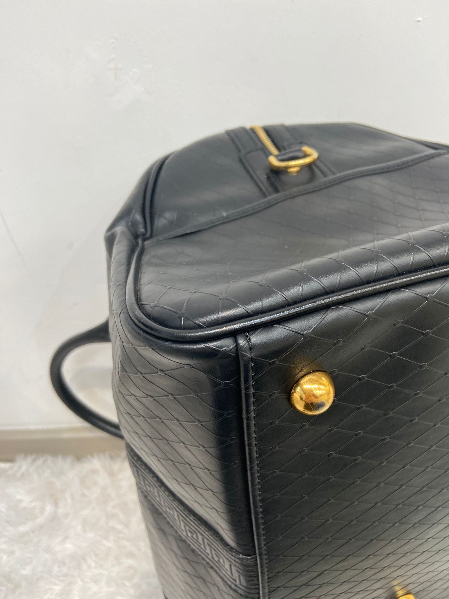 Versace 黑色牛皮旅行袋