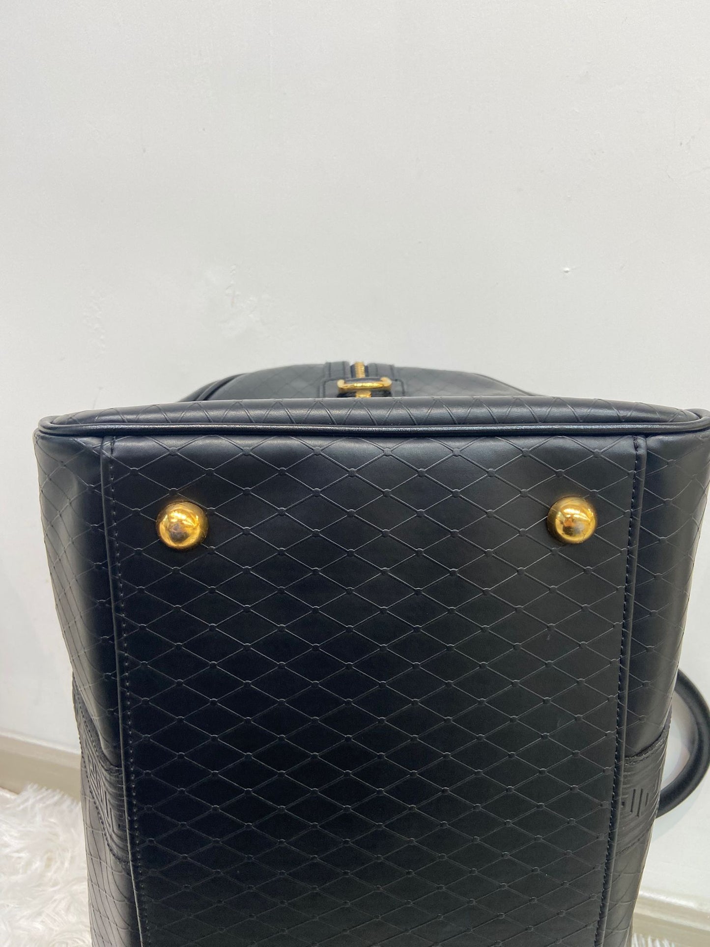 Versace 黑色牛皮旅行袋