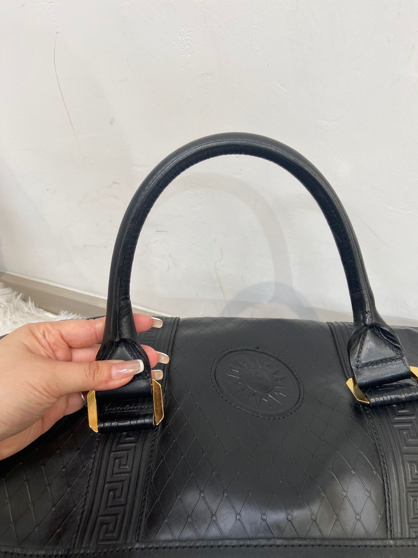 Versace 黑色牛皮旅行袋