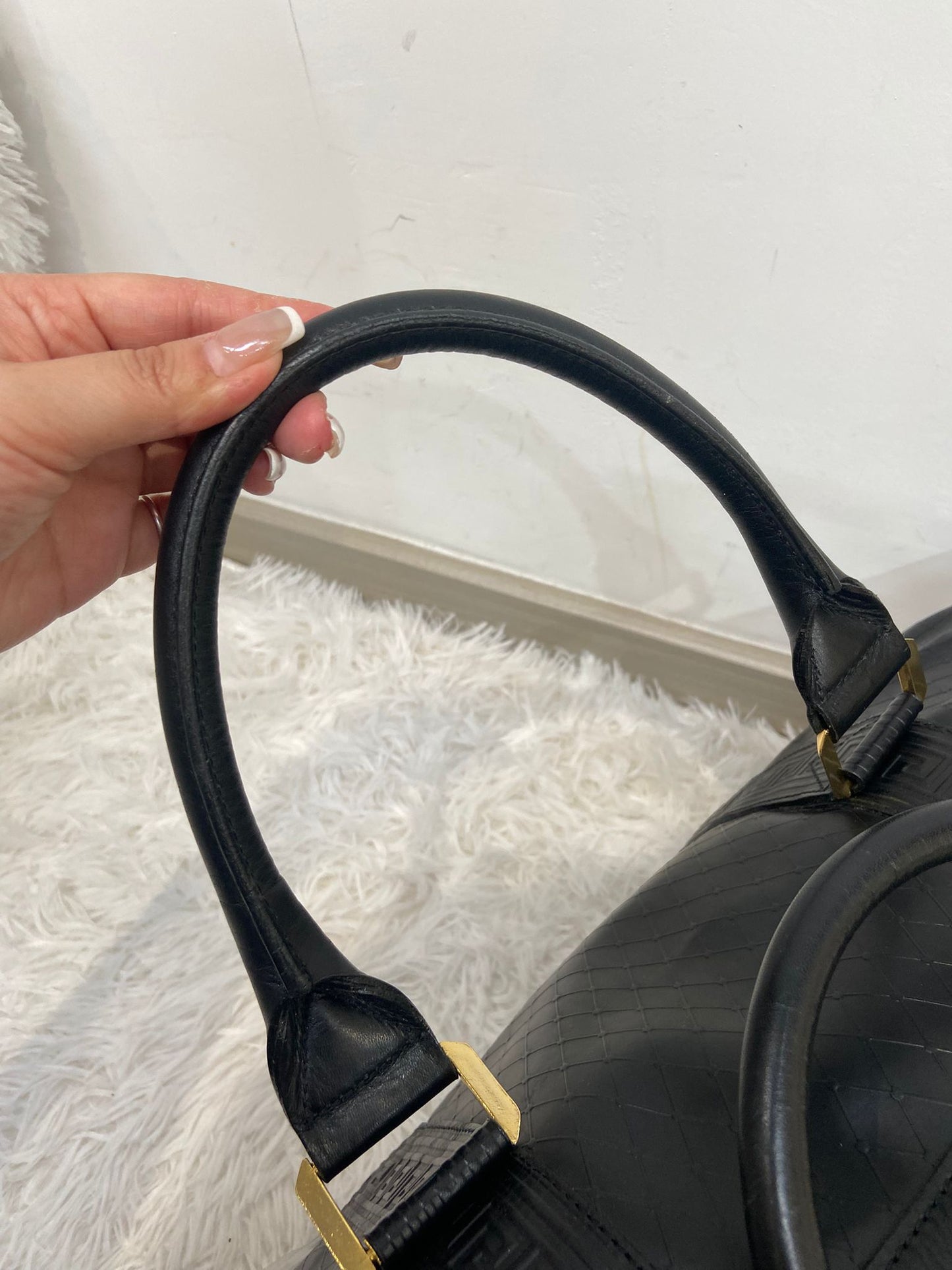 Versace 黑色牛皮旅行袋