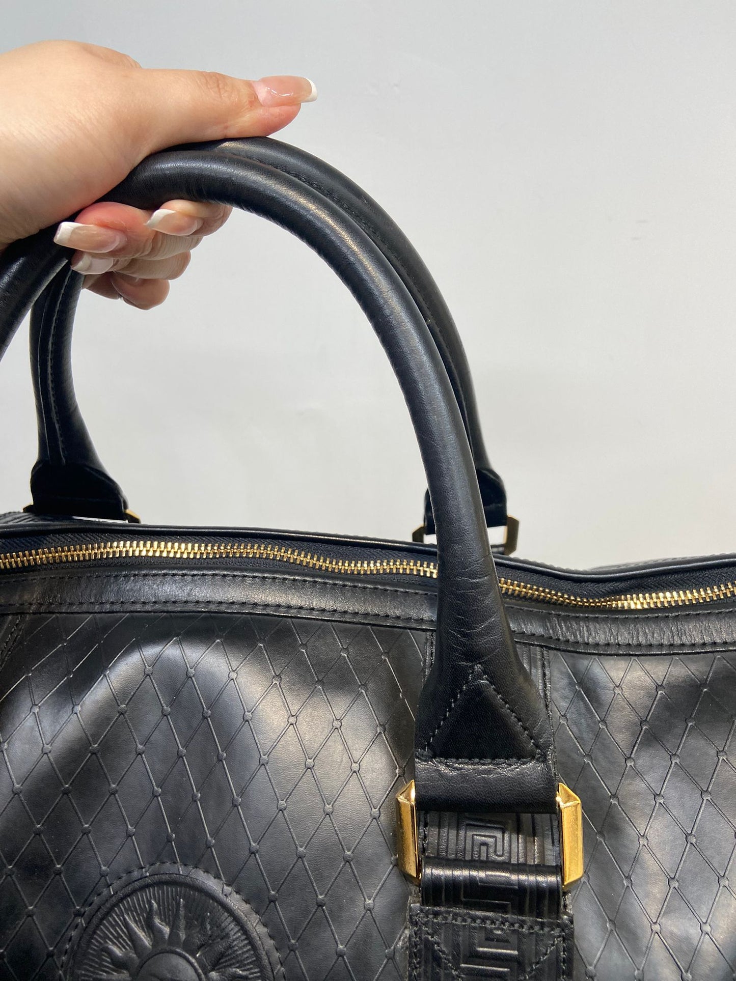 Versace 黑色牛皮旅行袋