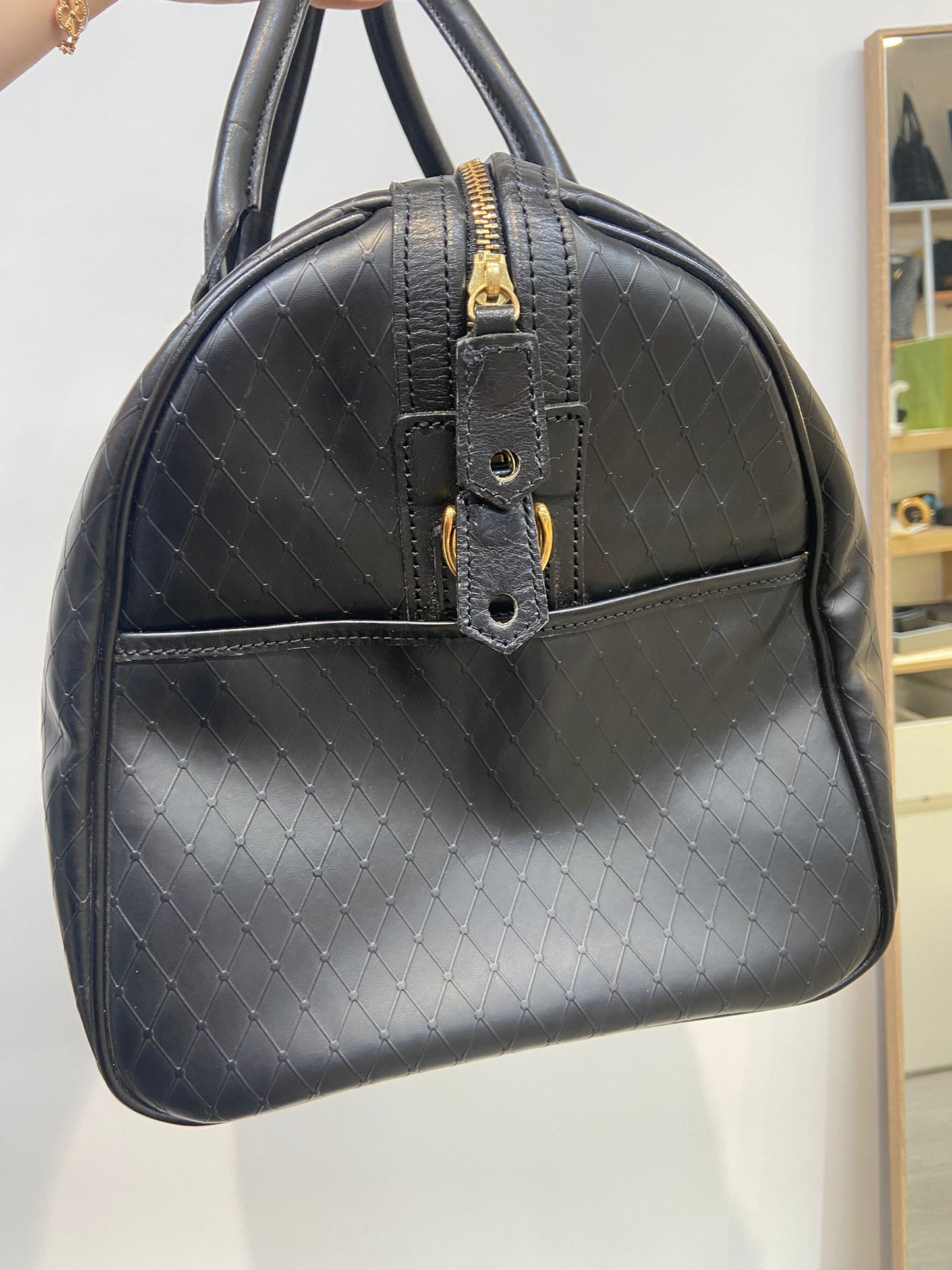 Versace 黑色牛皮旅行袋